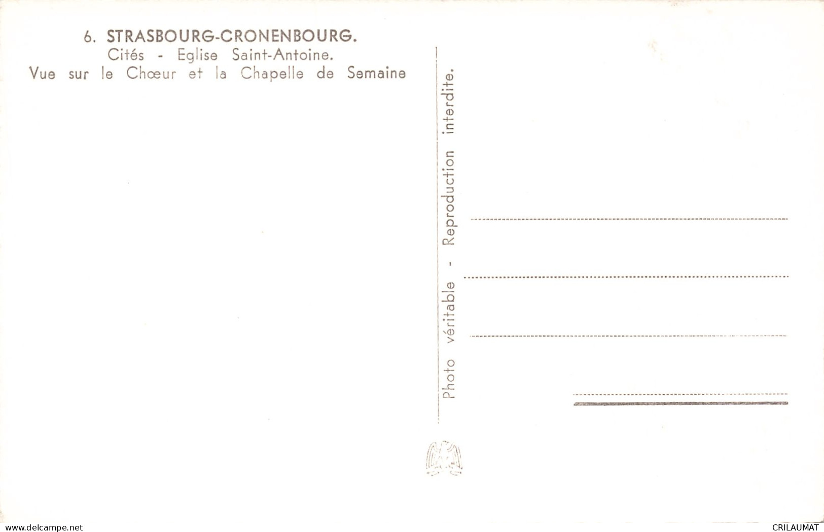 67-STRASBOURG CRONENBOURG-N°T5279-C/0309 - Strasbourg