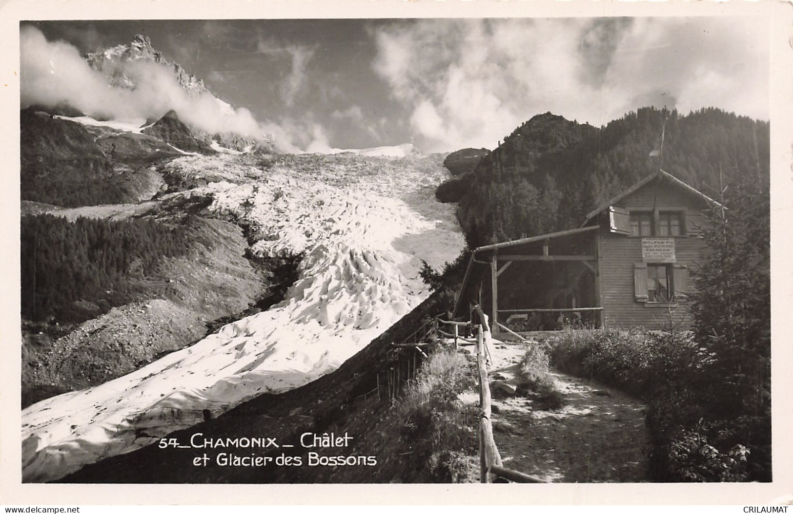 74-CHAMONIX CHALET ET GLACIER DES BOSSONS-N°T5279-C/0255 - Chamonix-Mont-Blanc