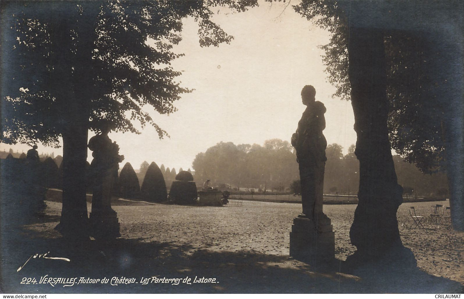 78-VERSAILLES PARTERRE DE LATONE ET LE CHÂTEAU-N°T5279-F/0279 - Versailles (Château)