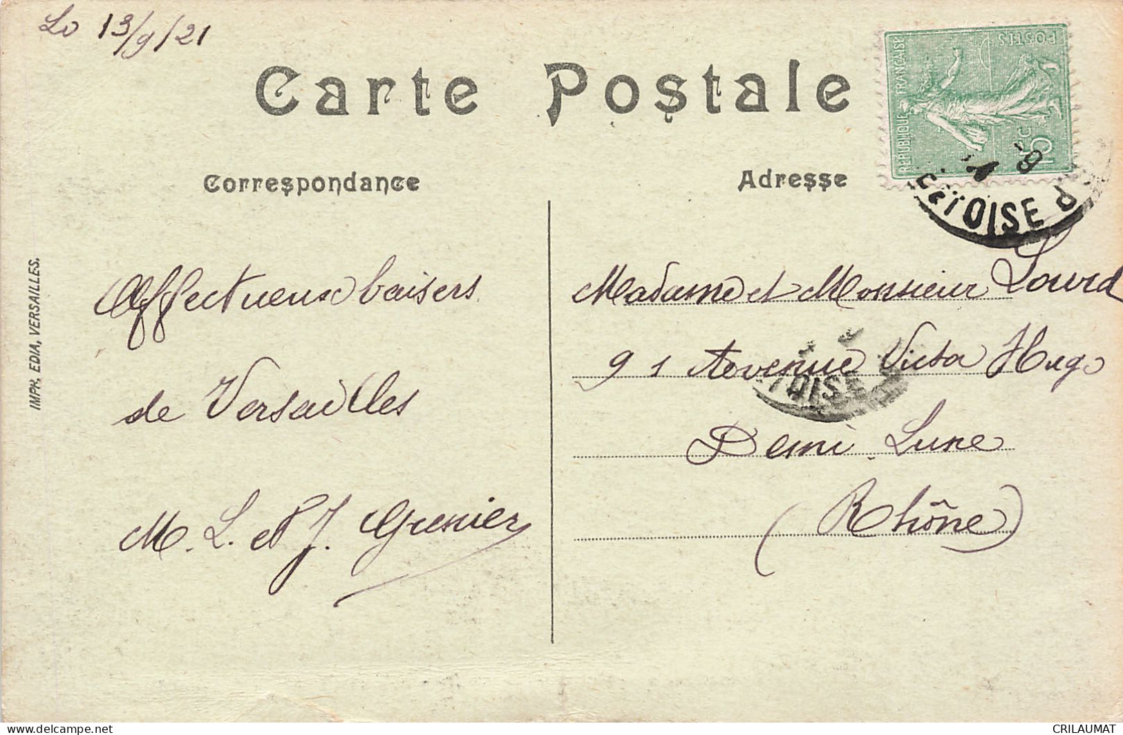 78-VERSAILLES RUE DES RESERVOIRS AILE DU SENAT-N°T5279-F/0251 - Versailles (Château)