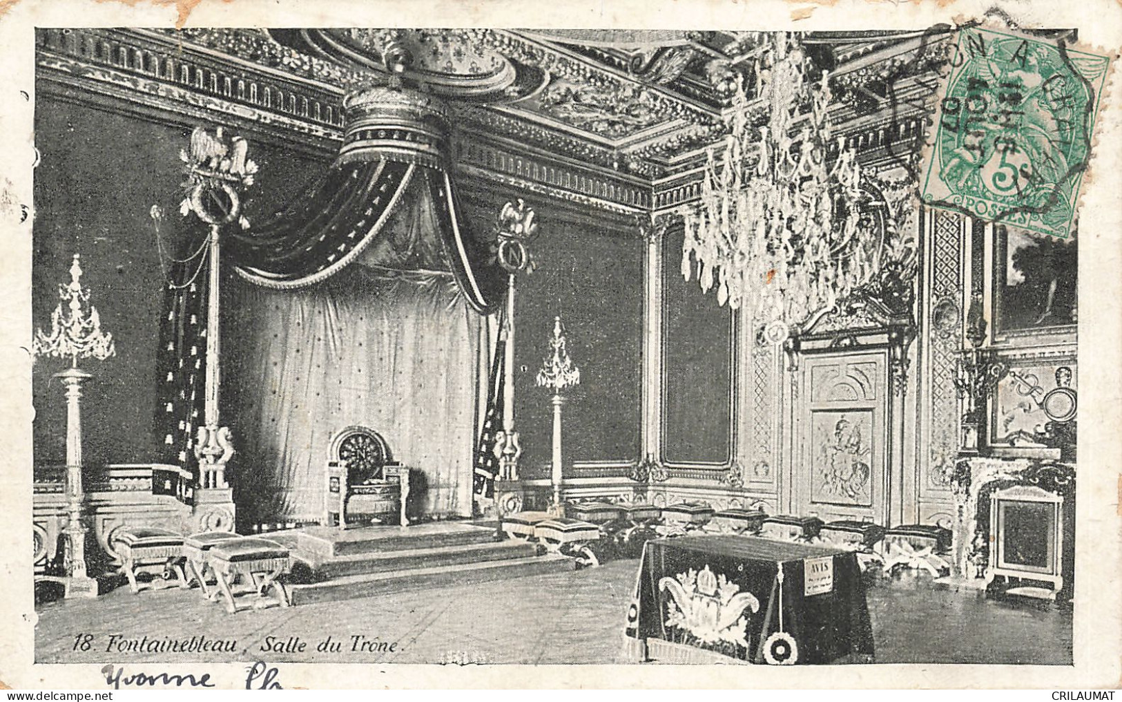 77-FONTAINEBLEAU LE PALAIS SALLE DU TRONE-N°T5280-A/0395 - Fontainebleau