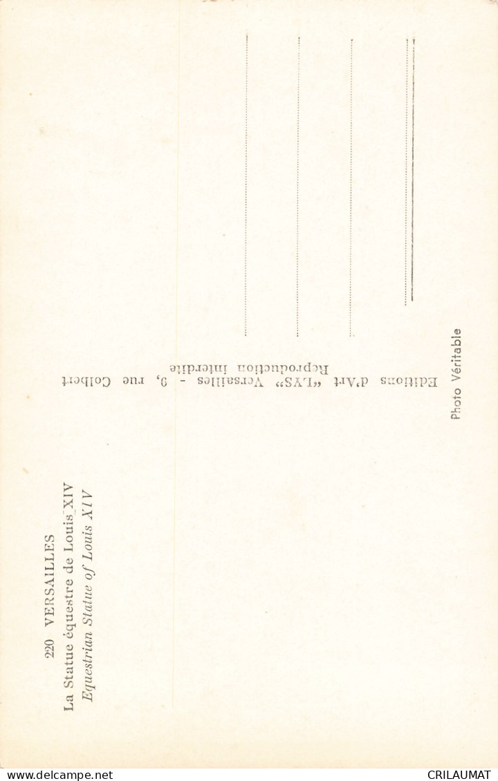 78-VERSAILLES LA STATUE DE LOUIS XIV-N°T5280-D/0181 - Versailles (Kasteel)