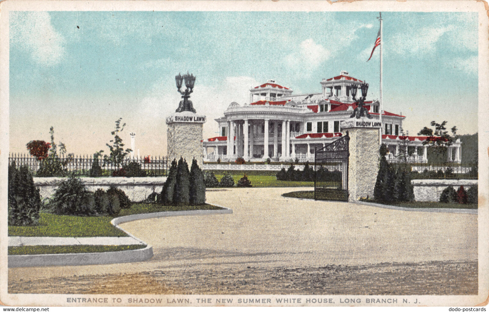 R329299 Long Branch. N. J. Entrance To Shadow Lawn. The New Summer White House. - Welt