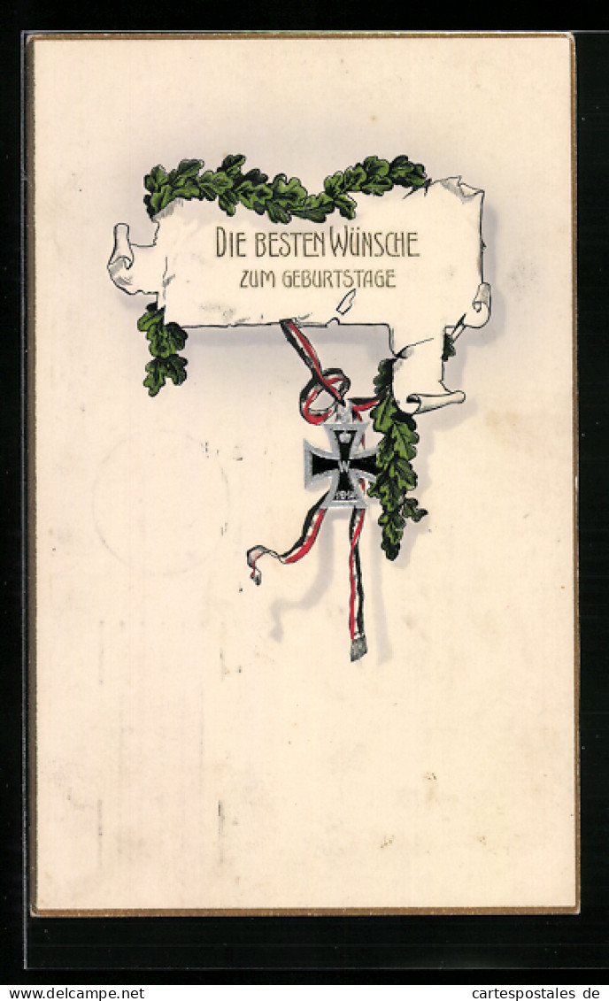 Präge-AK Eisernes Kreuz Und Eichenblätter  - War 1914-18