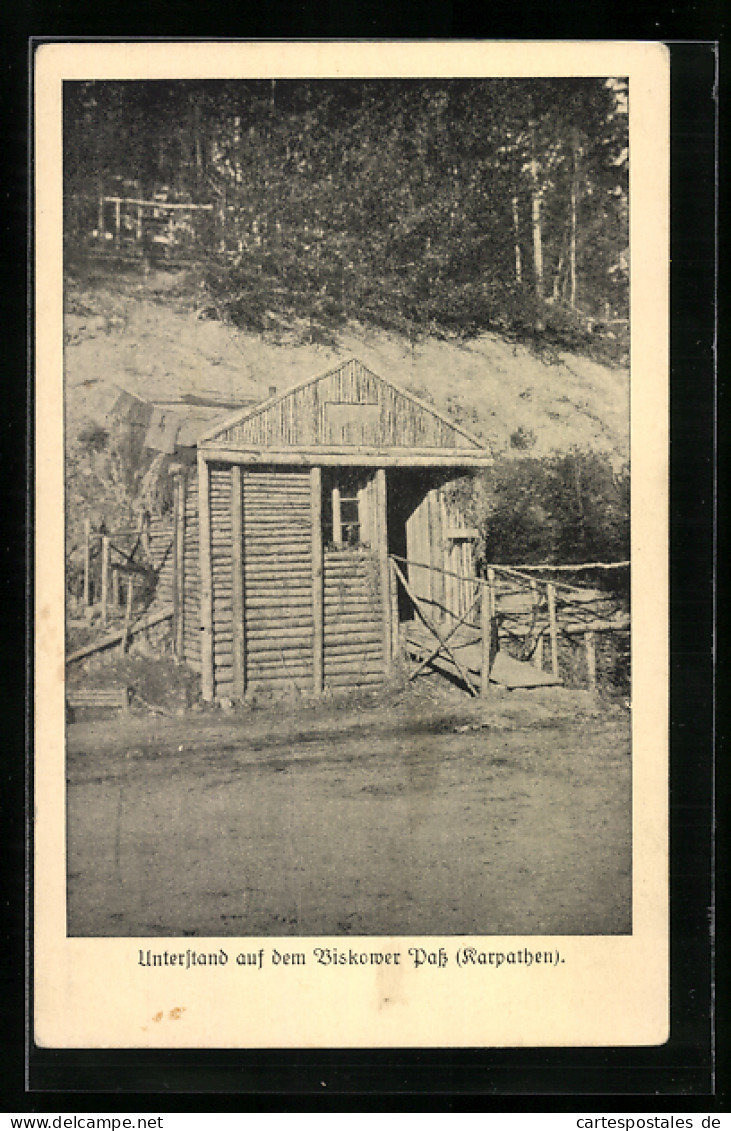 AK Unterstand Auf Dem Biskower Platz (Karpathen)  - Weltkrieg 1914-18