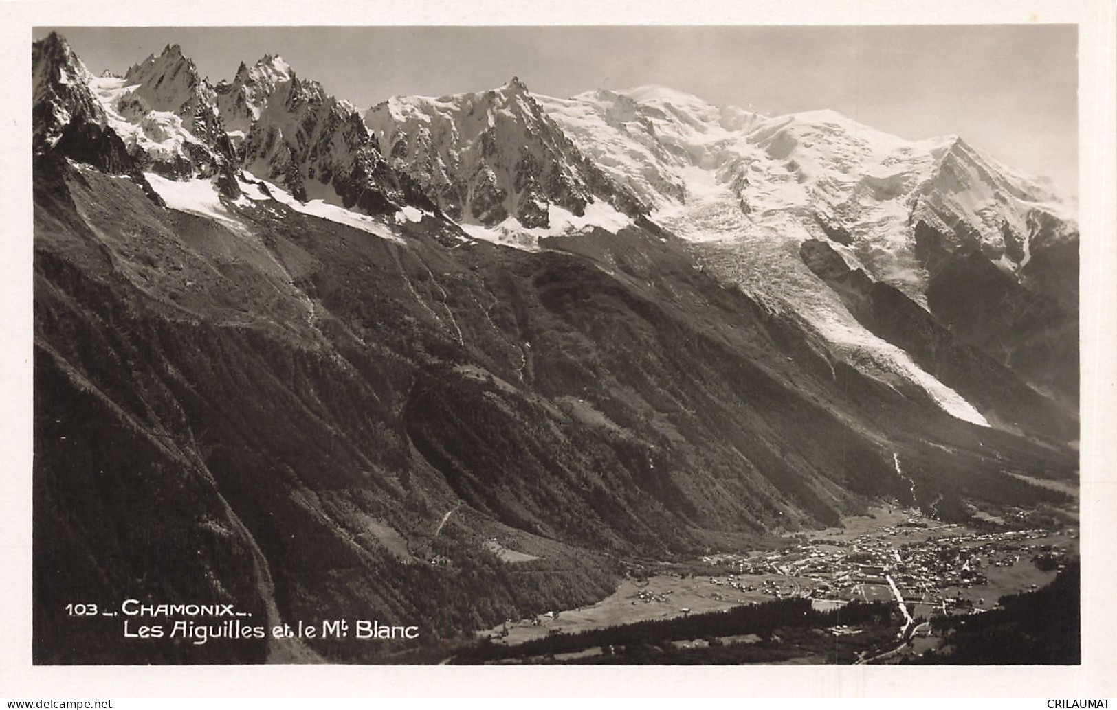 74-CHAMONIX LES AIGUILLES ET LE MONT BLANC-N°T5280-C/0003 - Chamonix-Mont-Blanc