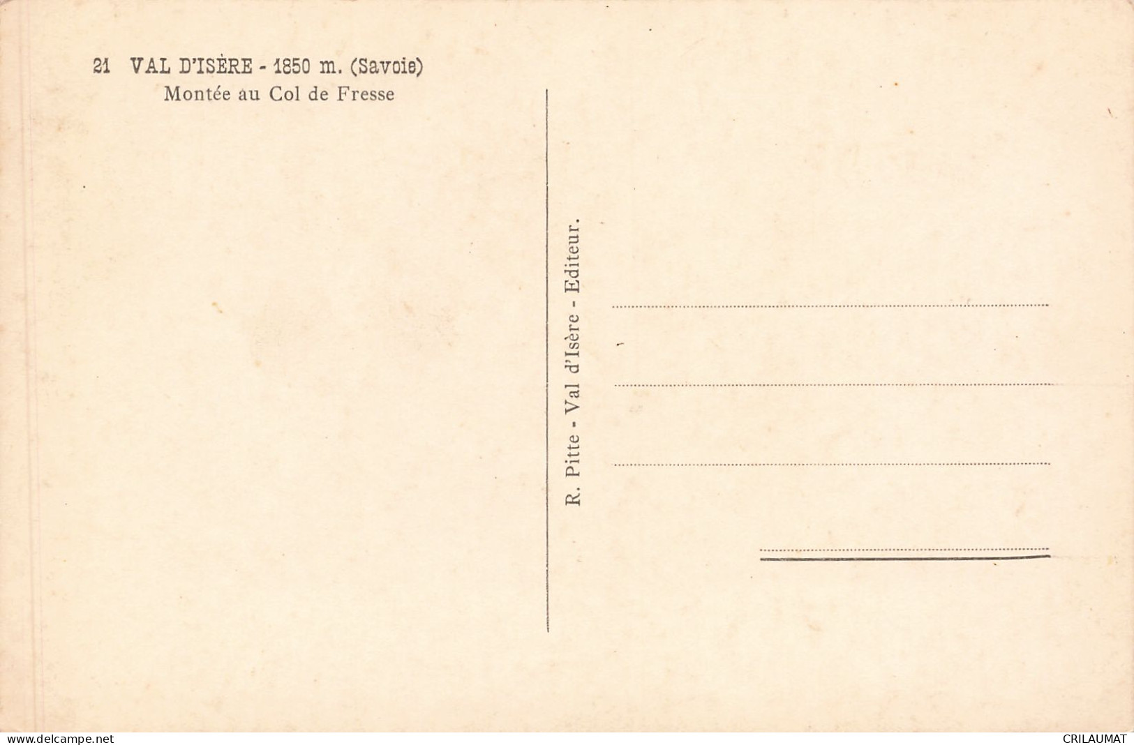 73-VAL DISERE MONTEE AU COL DE FRESSE-N°T5280-B/0359 - Andere & Zonder Classificatie