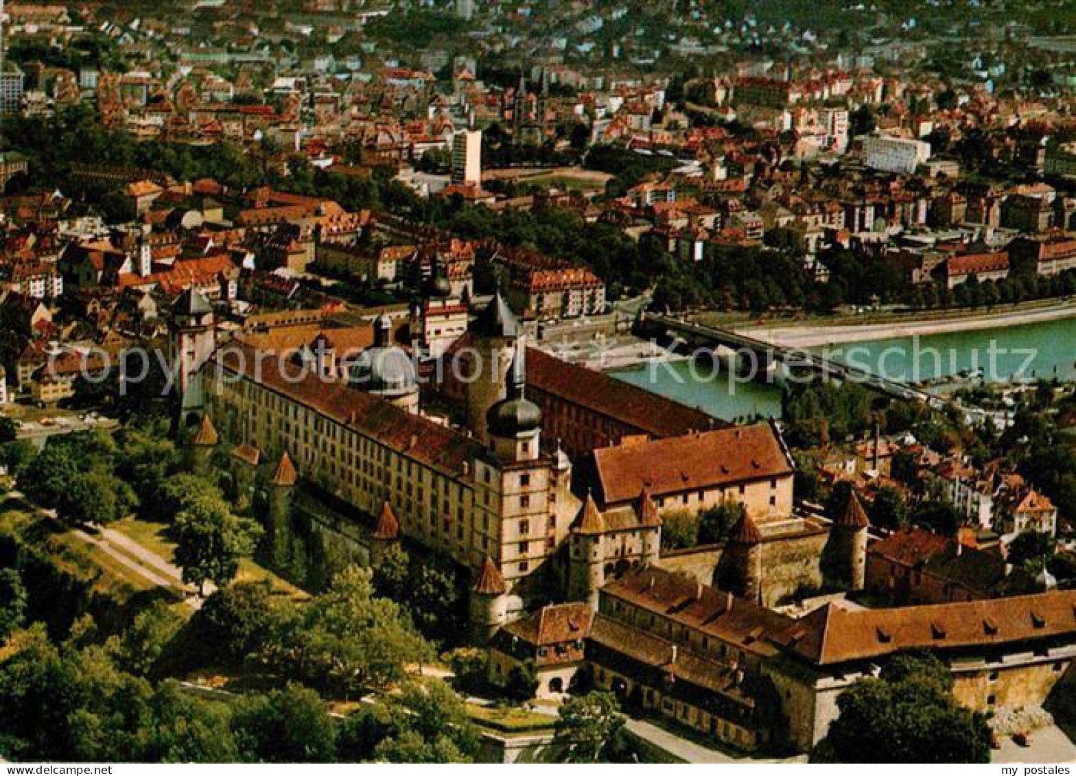 72852096 Wuerzburg Festung Marienberg Fliegeraufnahme Wuerzburg - Wuerzburg