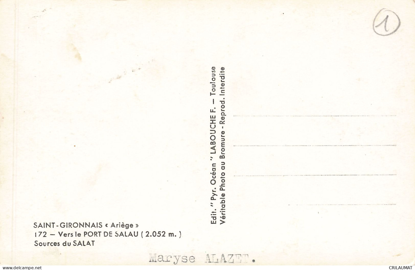 09-SAINT GIRONNAIS-N°T5280-F/0375 - Other & Unclassified