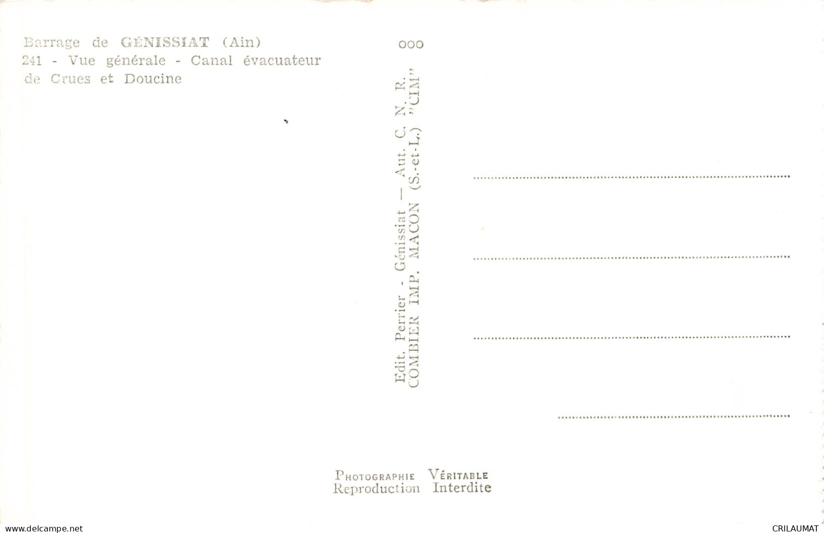 01-BARRAGE DE GENISSIAT-N°T5280-E/0245 - Unclassified