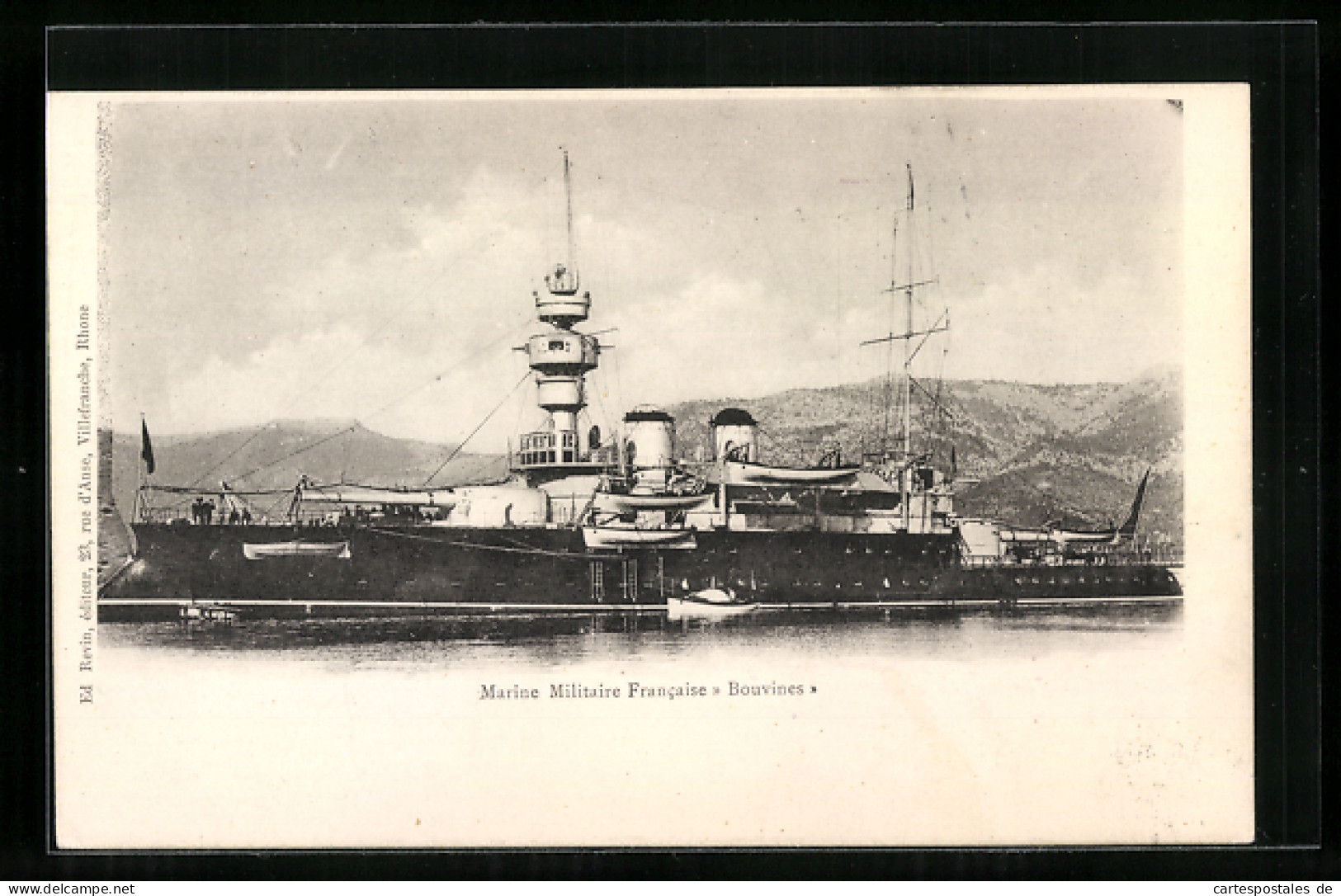 CPA Marine Militaire Francaise Bouvines, Französisches Kriegsschiff  - Warships