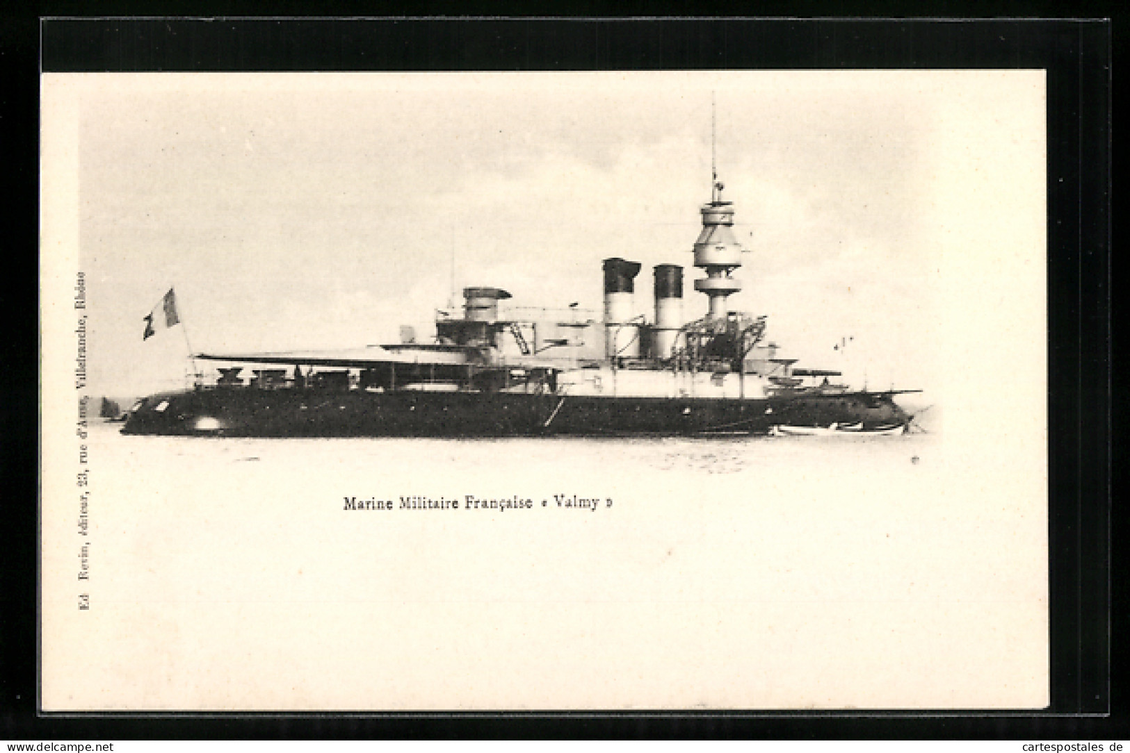 CPA Marine Militaire Francaise Valmy, Französisches Kriegsschiff  - Krieg