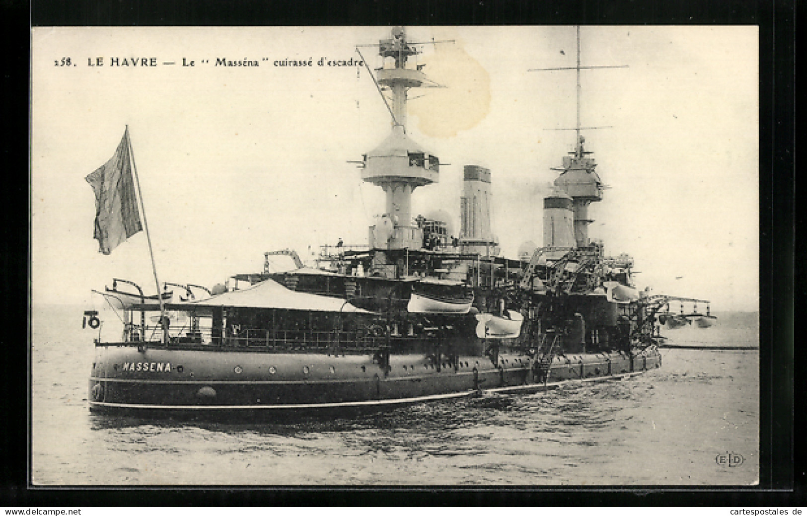 CPA Le Havre, Kriegsschiff Masséna In Fahrt  - Warships