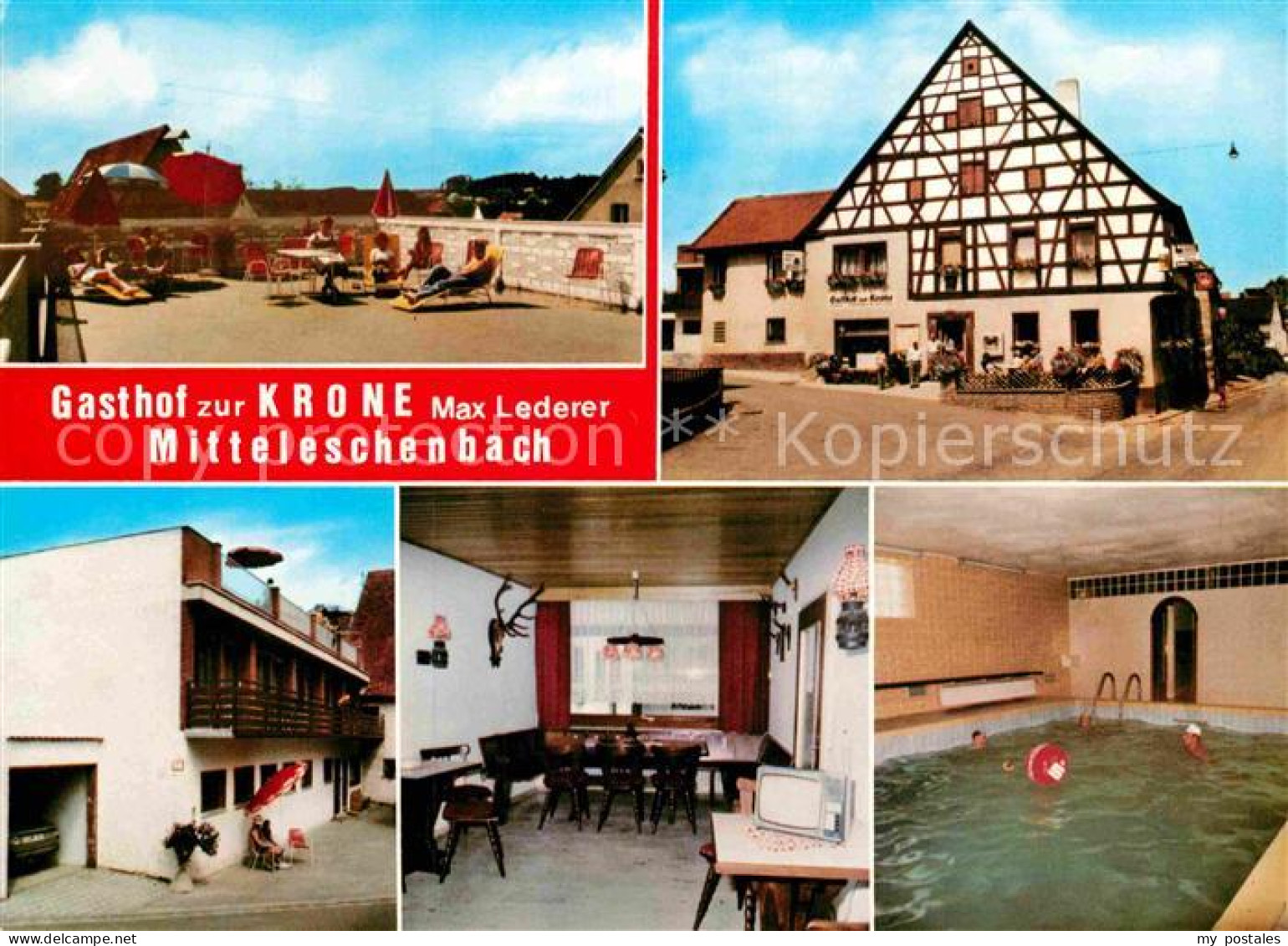 72851925 Mitteleschenbach Gasthof Zur Krone Hallenbad Dachterrasse Mitteleschenb - Andere & Zonder Classificatie