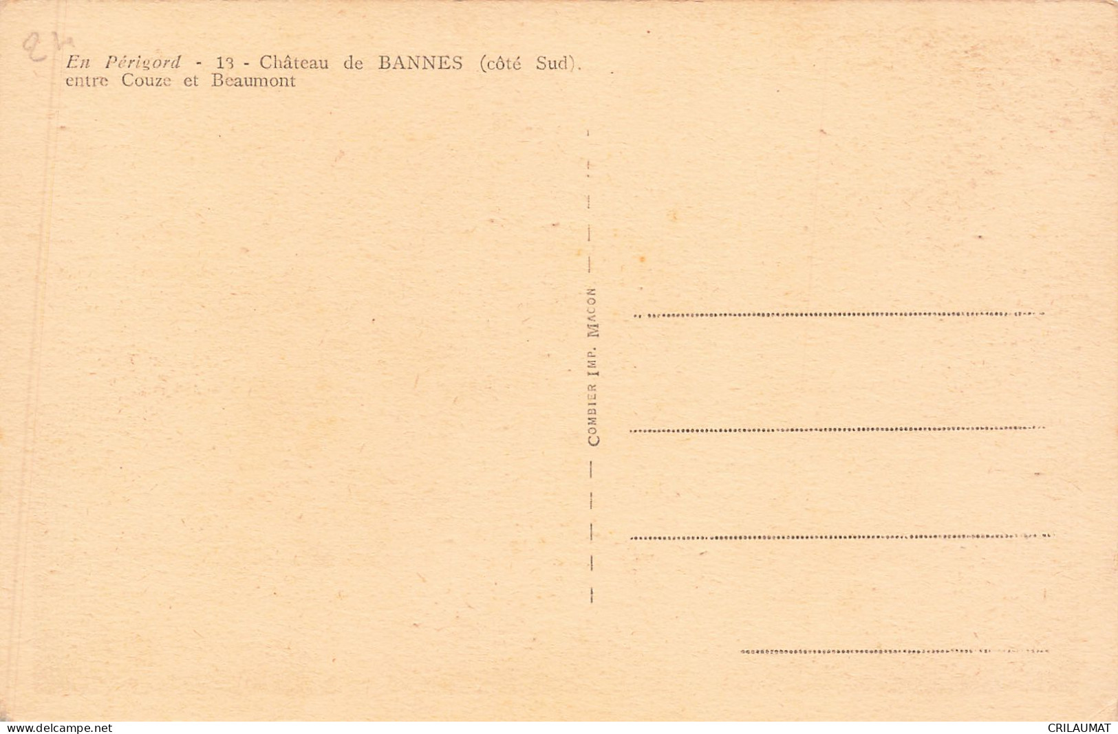 24-BANNES-N°T5281-A/0397 - Autres & Non Classés