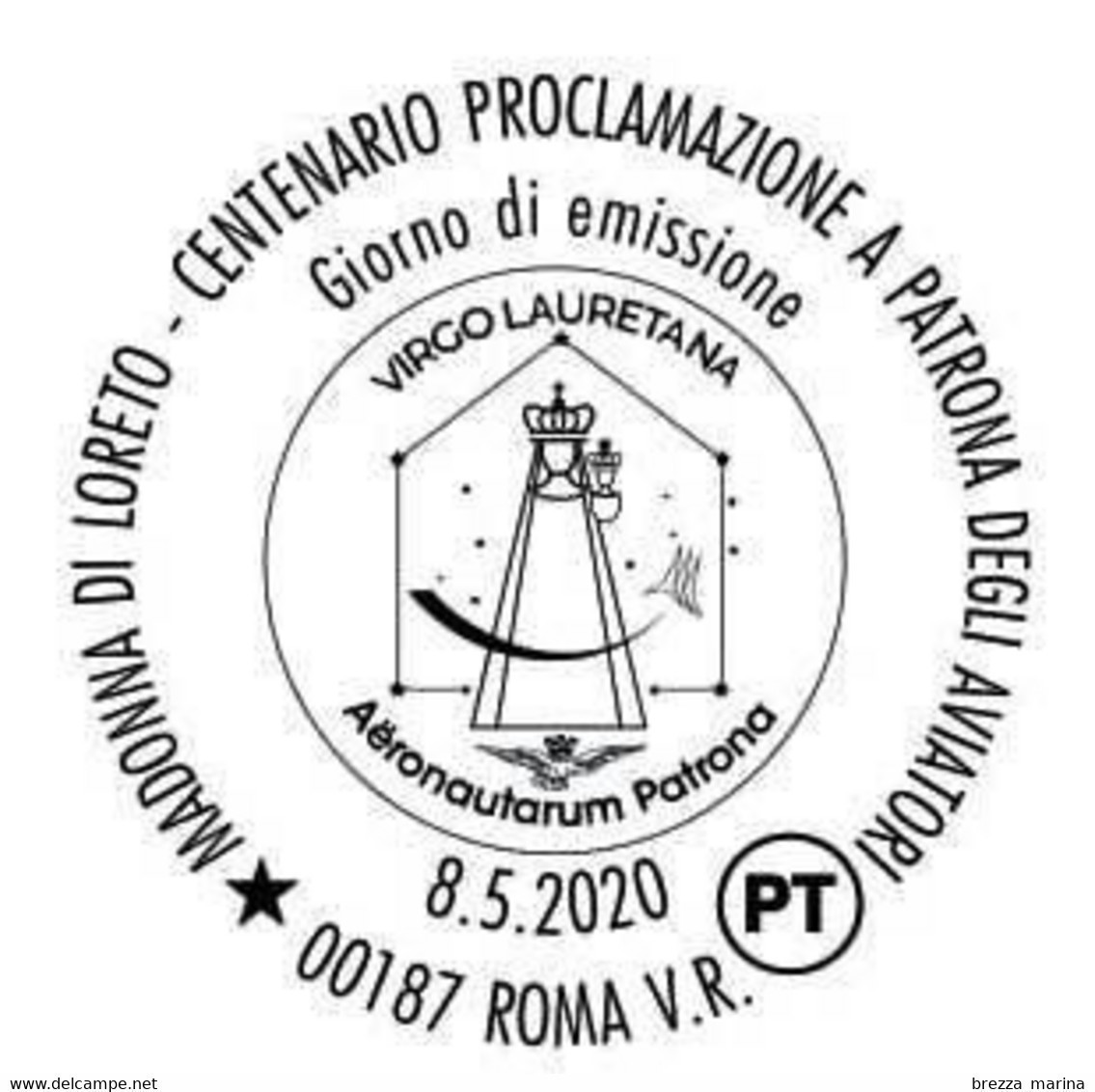 ITALIA - Usato - 2020 - 100 Anni Della Proclamazione Della Madonna Di Loreto A Patrona Degli Aviatori – Logo - B - 2011-20: Gebraucht