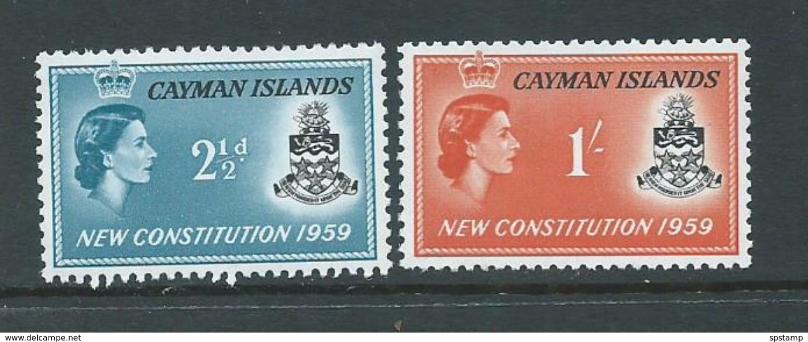 Cayman Islands 1959 New Constitution Set 2 MNH - Caimán (Islas)