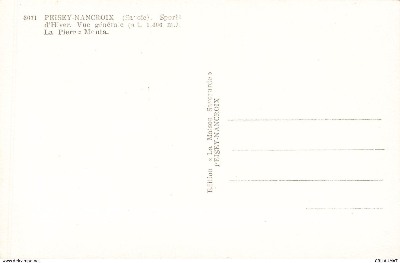 73-PEISEY NANCROIX-N°T5282-B/0009 - Other & Unclassified