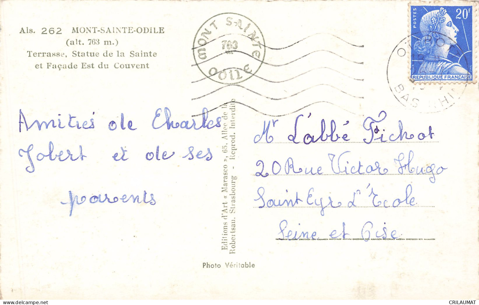 67-MONT SAINTE ODILE-N°T5282-E/0133 - Autres & Non Classés