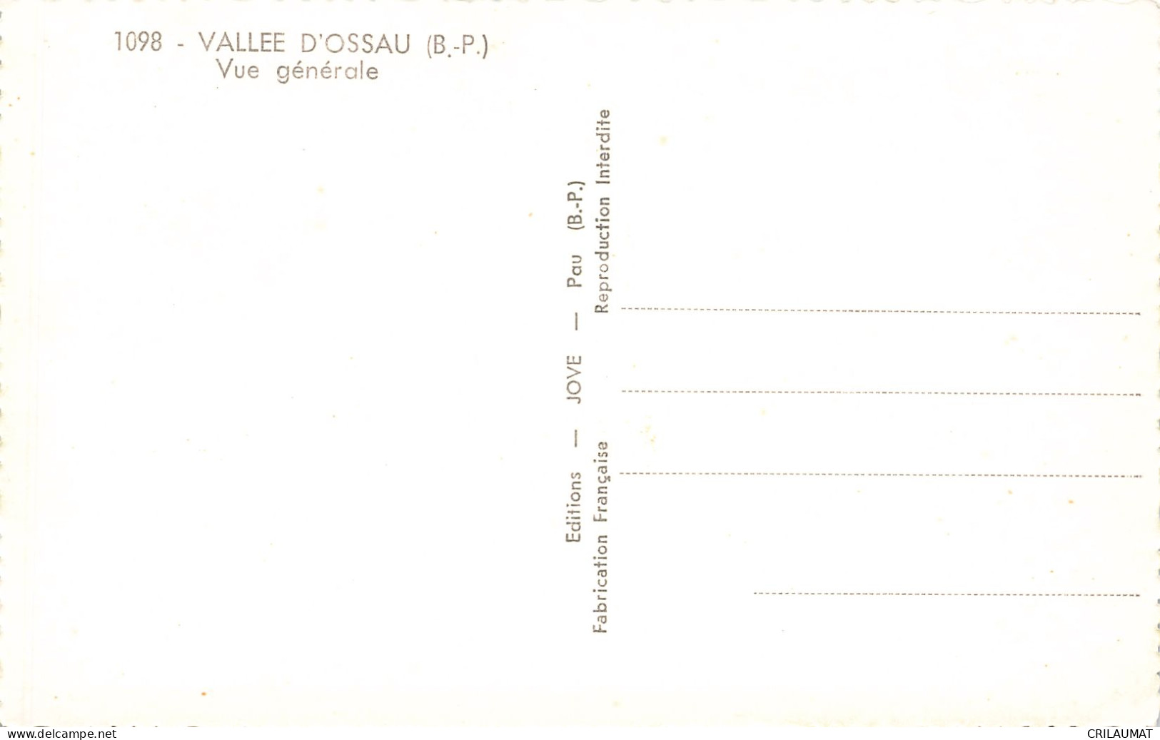 64-VALLEE D OSSAU-N°T5282-D/0383 - Autres & Non Classés