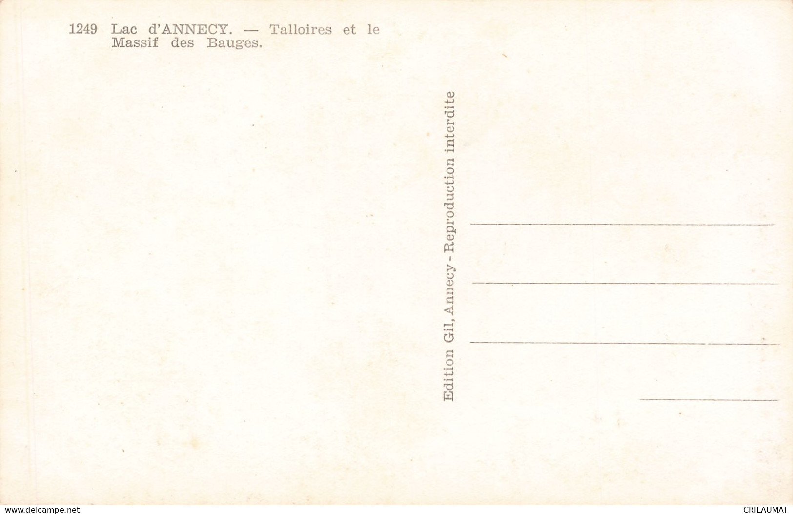 74-LAC D ANNECY-N°T5282-D/0263 - Other & Unclassified