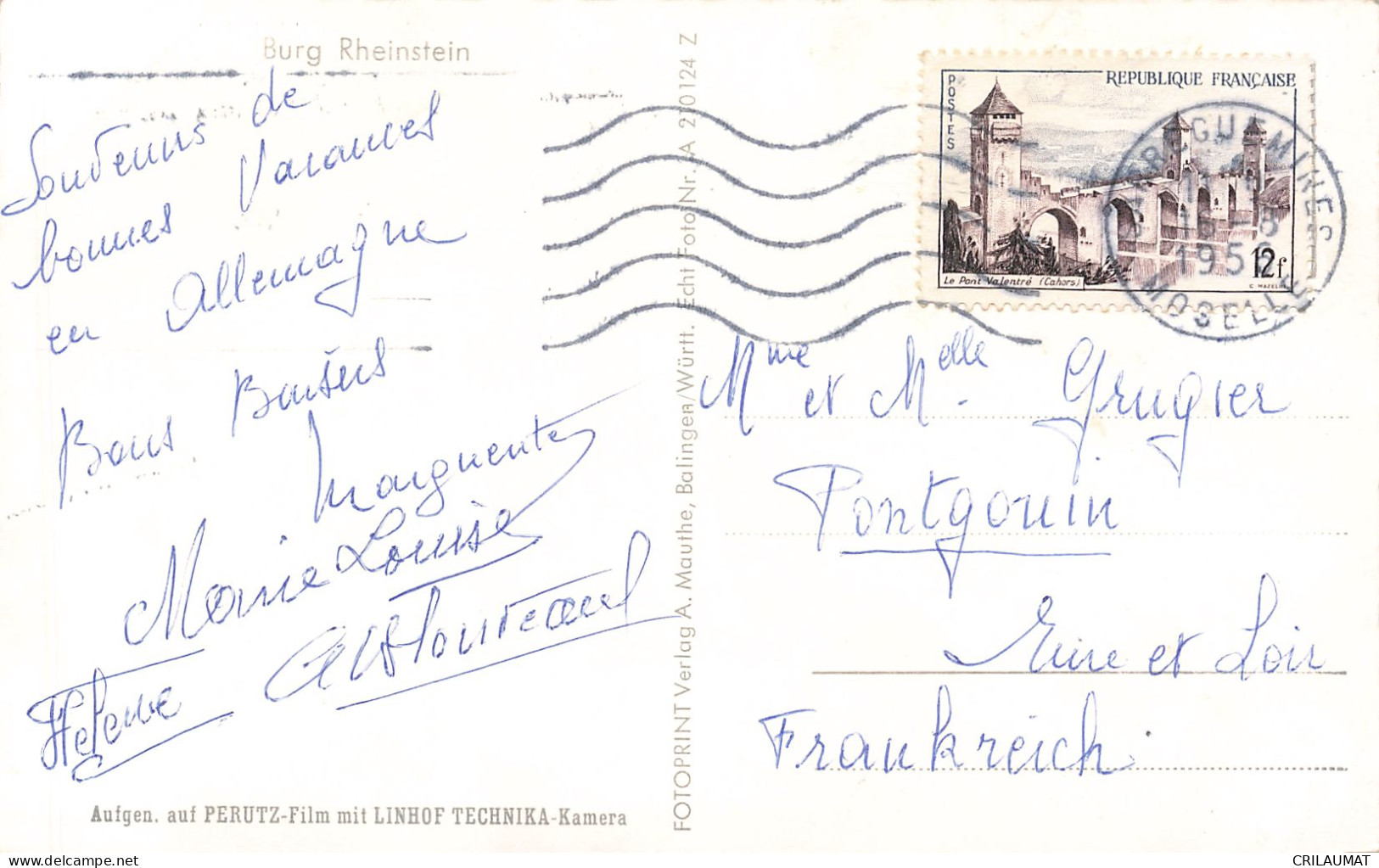 ET-ALLEMAGNE BURG RHEINSTEIN-N°T5282-D/0107 - Other & Unclassified