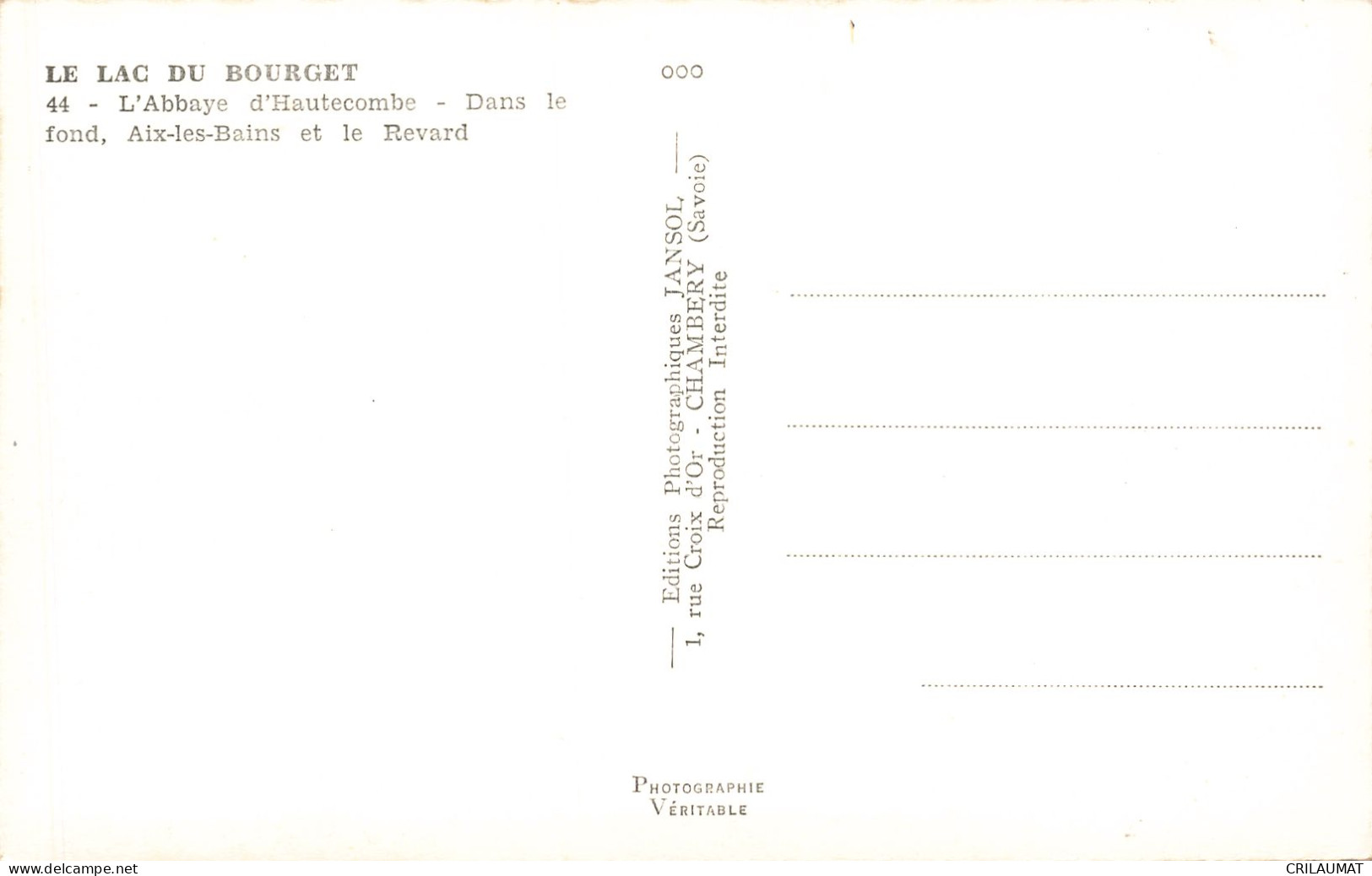 74-LAC DU BOURGET-N°T5282-D/0083 - Other & Unclassified