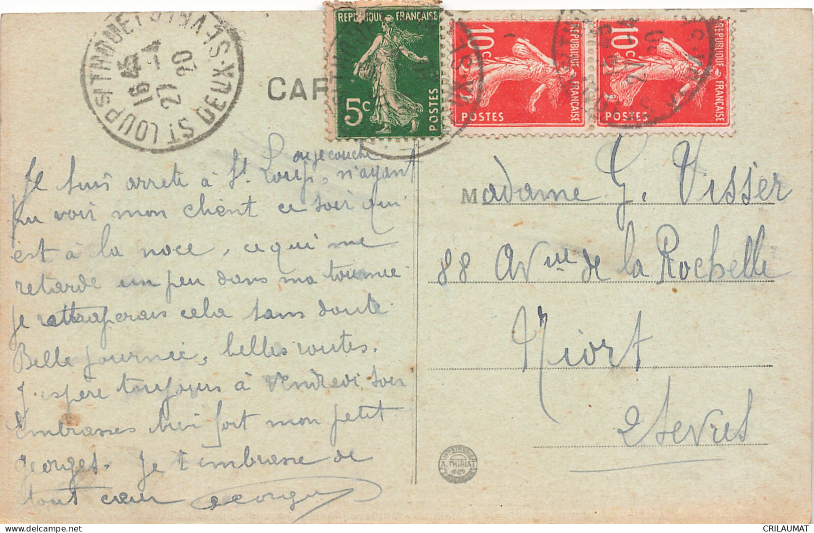 79-SAINT LOUP SUR THOUET-N°T5282-F/0183 - Sonstige & Ohne Zuordnung