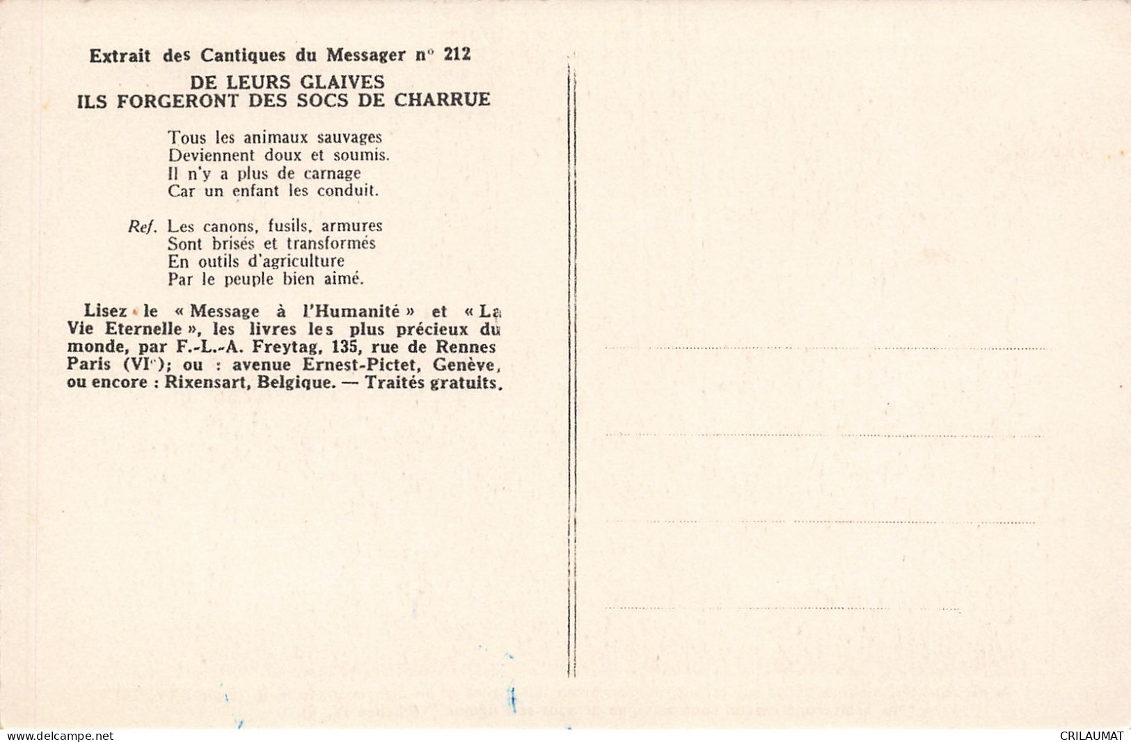 TH-RELIGION LE BIEN ETRE SUR LA TERRE-N°T5283-B/0043 - Autres & Non Classés