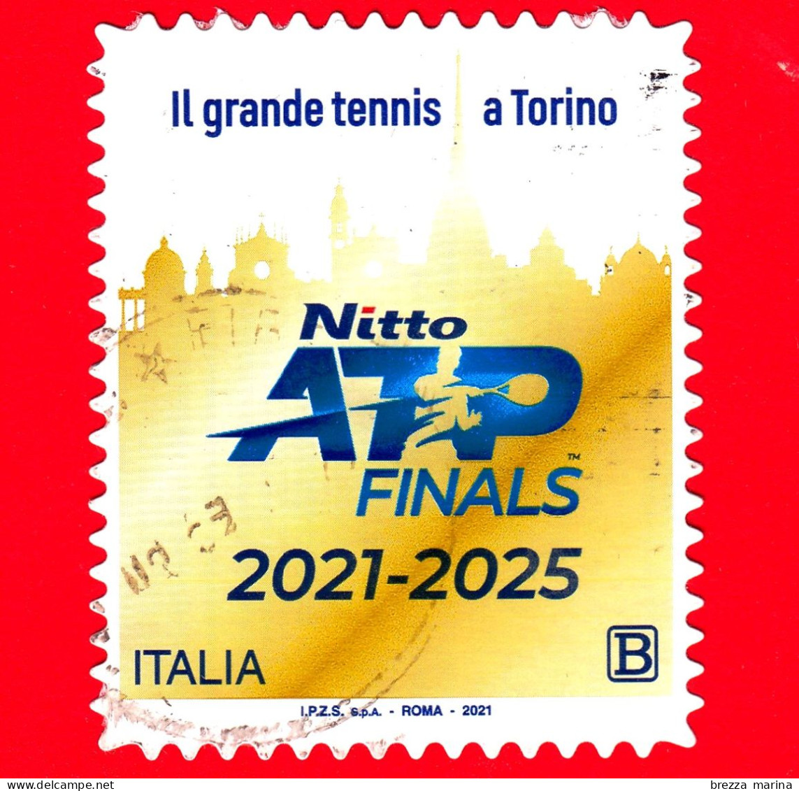 ITALIA - Usato - 2021 - Sport – Tennis - Nitto ATP Finals – Il Grande Tennis A Torino - Logo - B - 2021-...: Afgestempeld