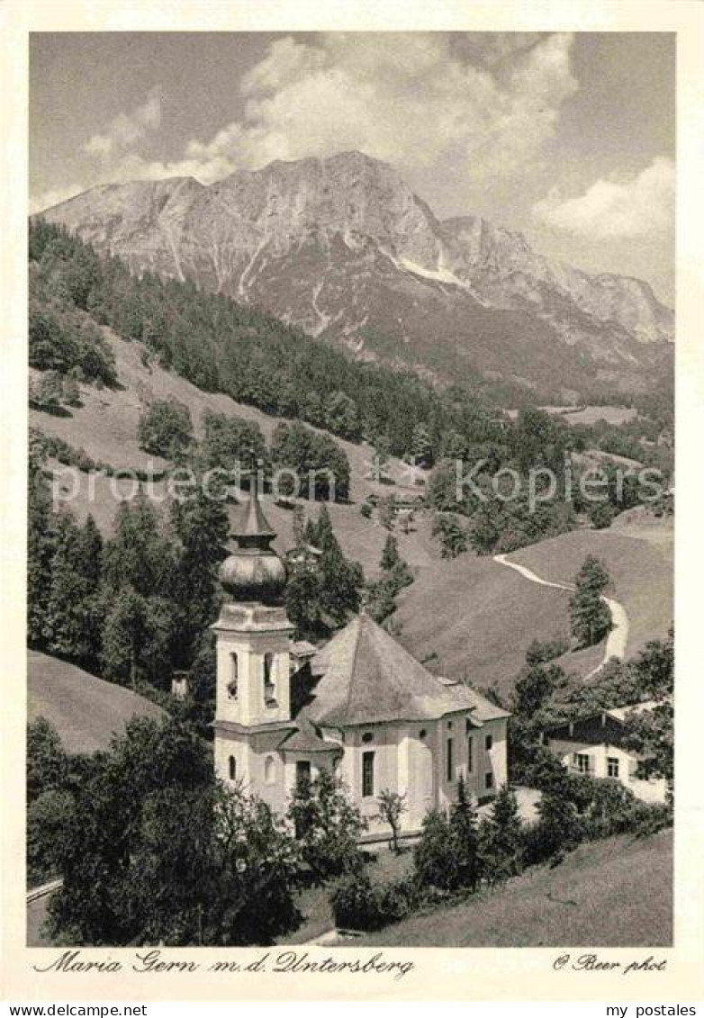 72850786 Maria Gern Wallfahrtskirche Mit Blick Zum Untersberg Berchtesgadener Al - Berchtesgaden