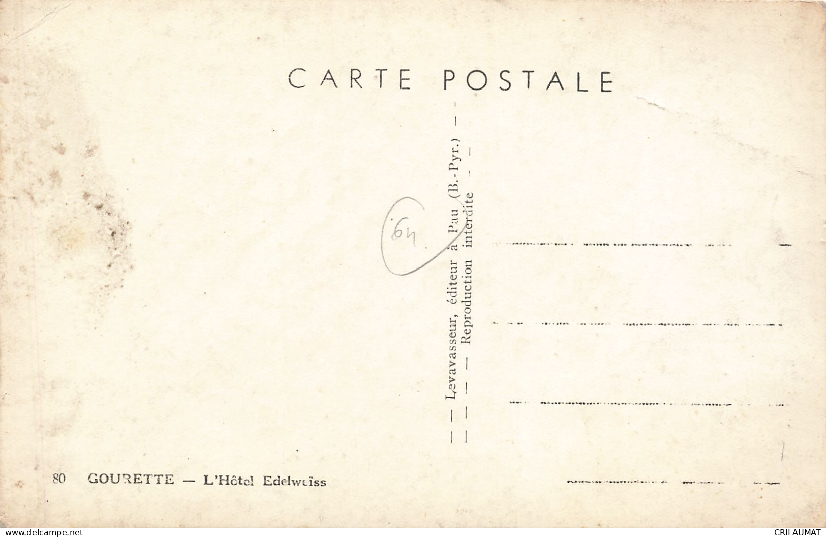 64-GOURETTE-N°T5283-D/0329 - Other & Unclassified