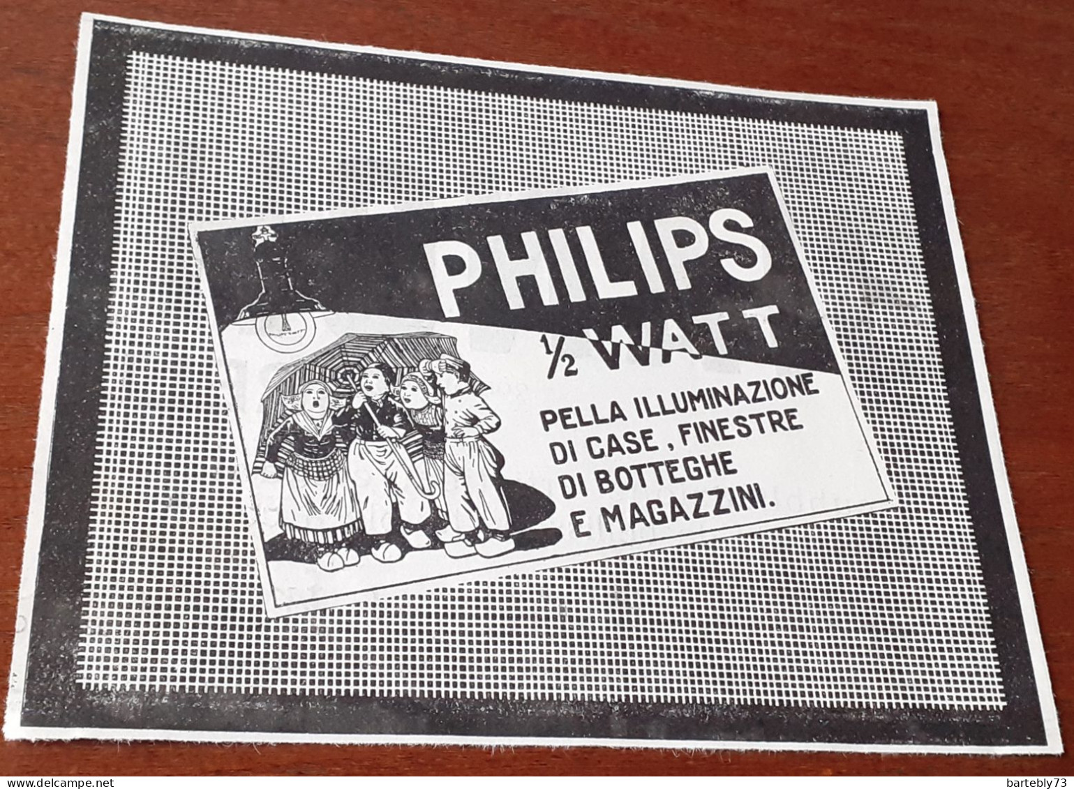 Pubblicità D'epoca Lampade Philips 1/2 Watt - Advertising