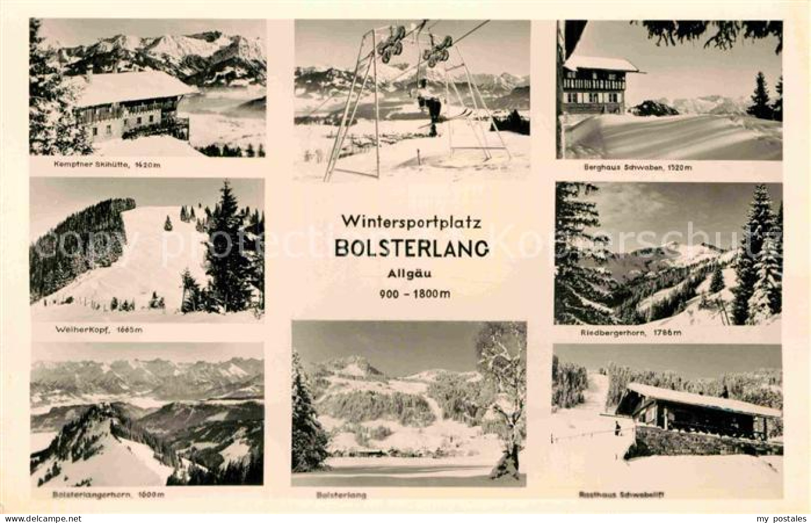 72850714 Bolsterlang Panorama Wintersportplatz Berghuetten Skilifte Allgaeuer Al - Andere & Zonder Classificatie