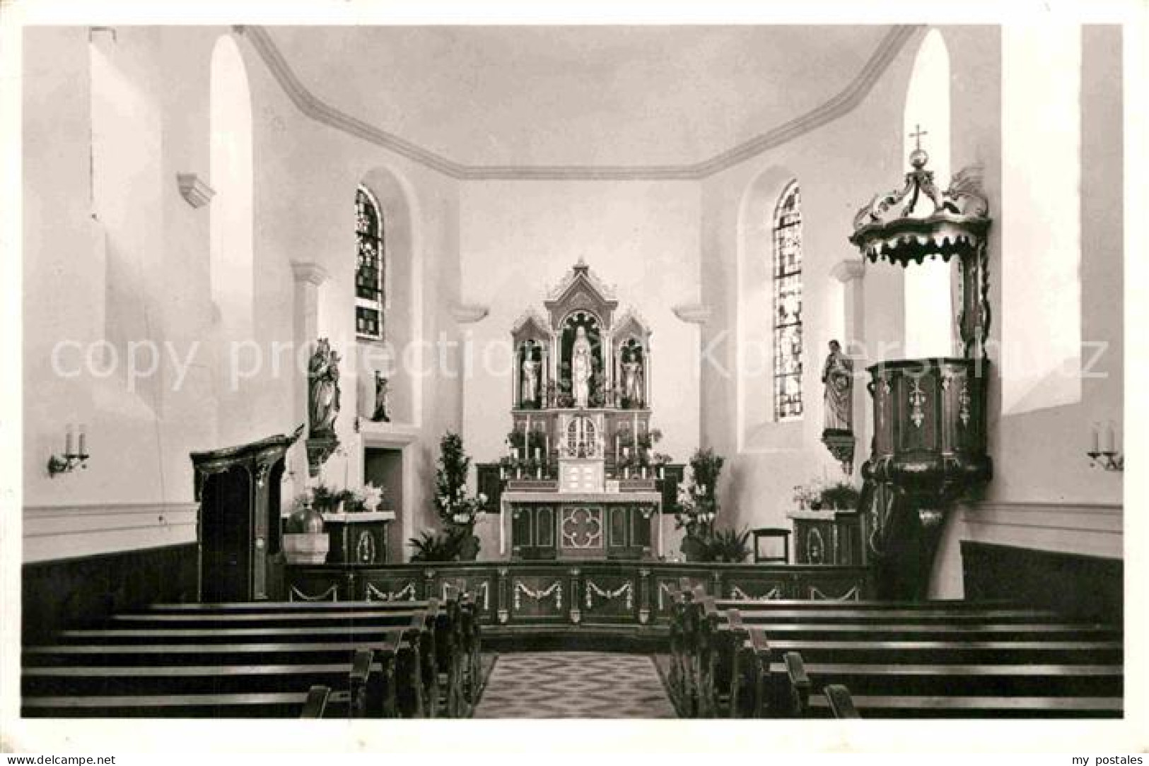 72850689 Pallien Inneres Der Pfarrkirche St Simon Und Taddaeus Altar Kanzel Pall - Trier