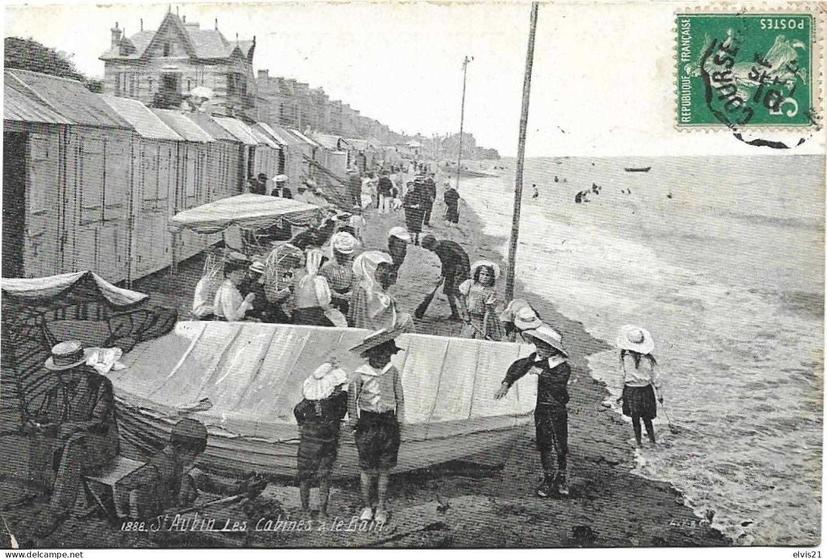 SAINT AUBIN Les Cabines Et Le Bain - Saint Aubin