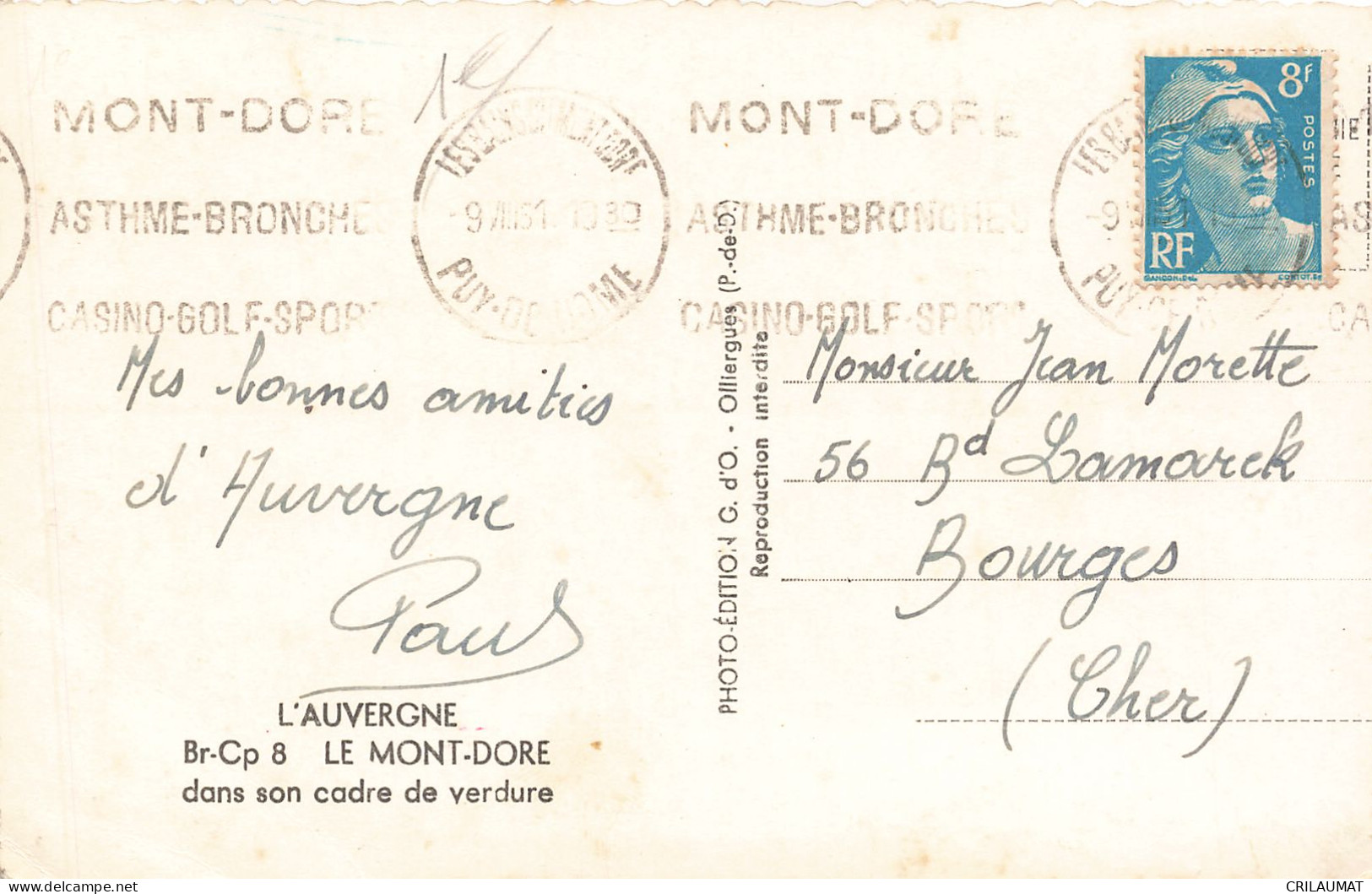63-LE MONT DORE-N°T5283-F/0393 - Le Mont Dore