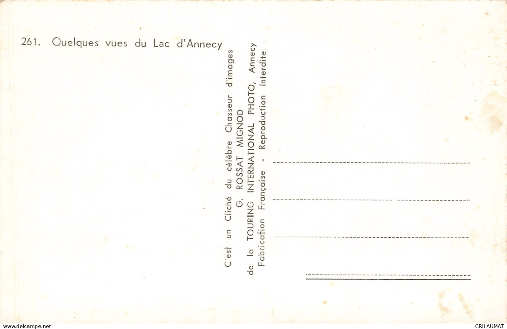 74-LAC D ANNECY-N°T5283-F/0337 - Autres & Non Classés