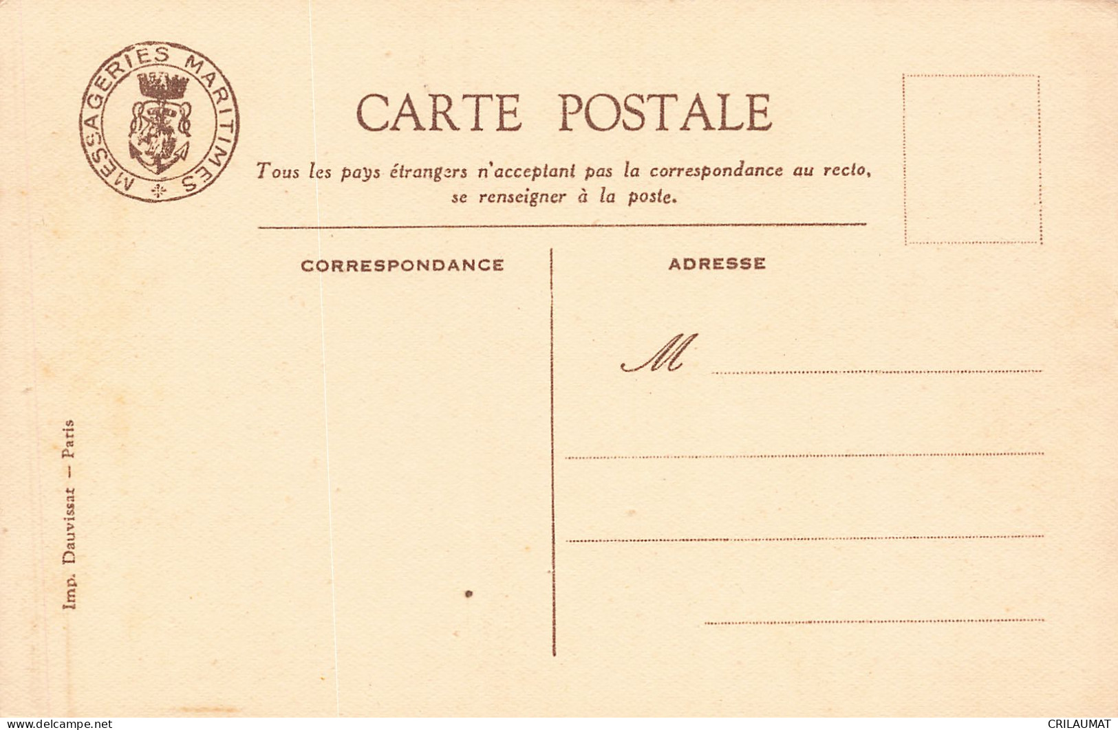 TH-BATEAUX PAQUEBOT MESSAGERIES MARITIMES L ERIDAN-N°T5283-F/0281 - Other & Unclassified