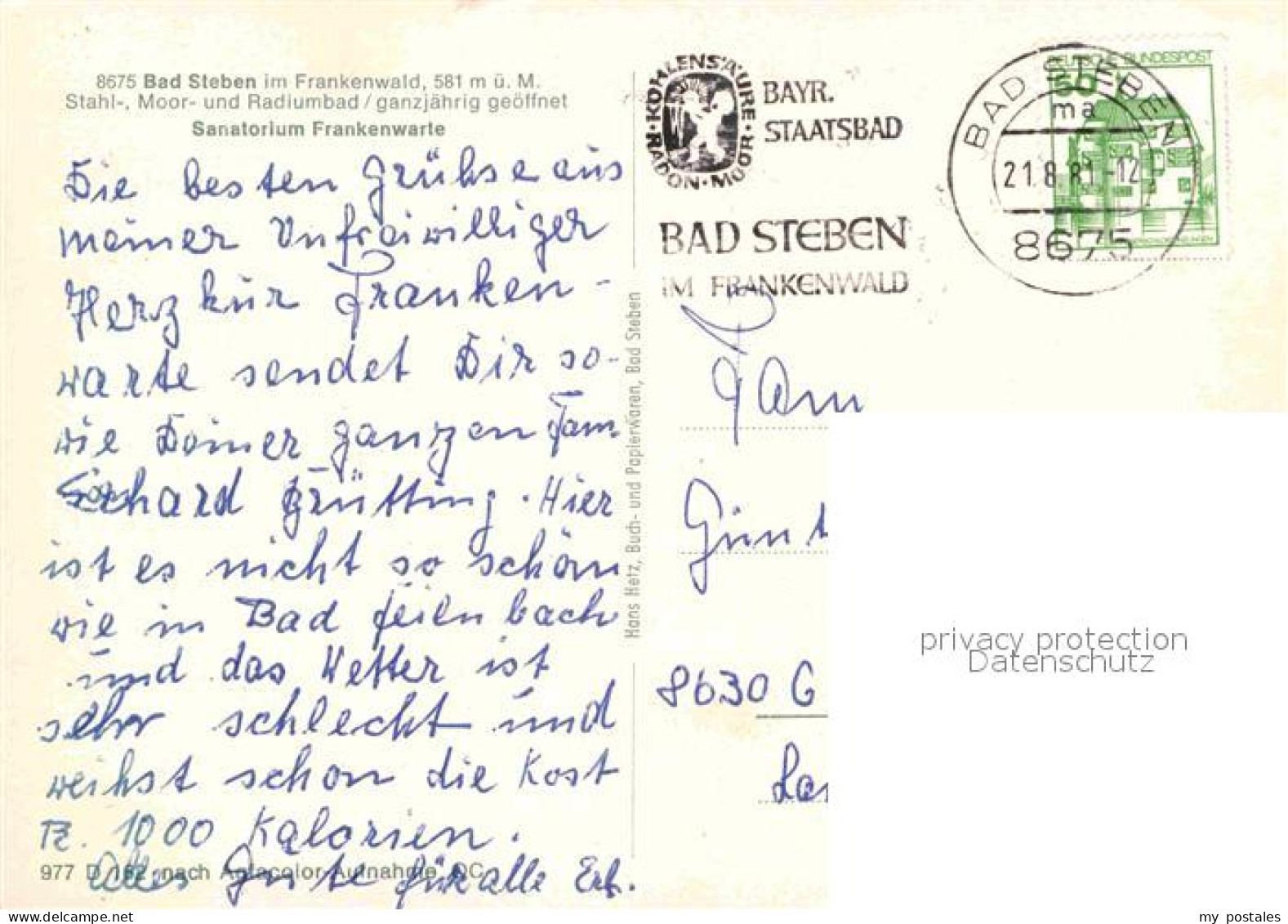 72850535 Bad Steben Sanatorium Frankenwarte Bad Steben - Bad Steben