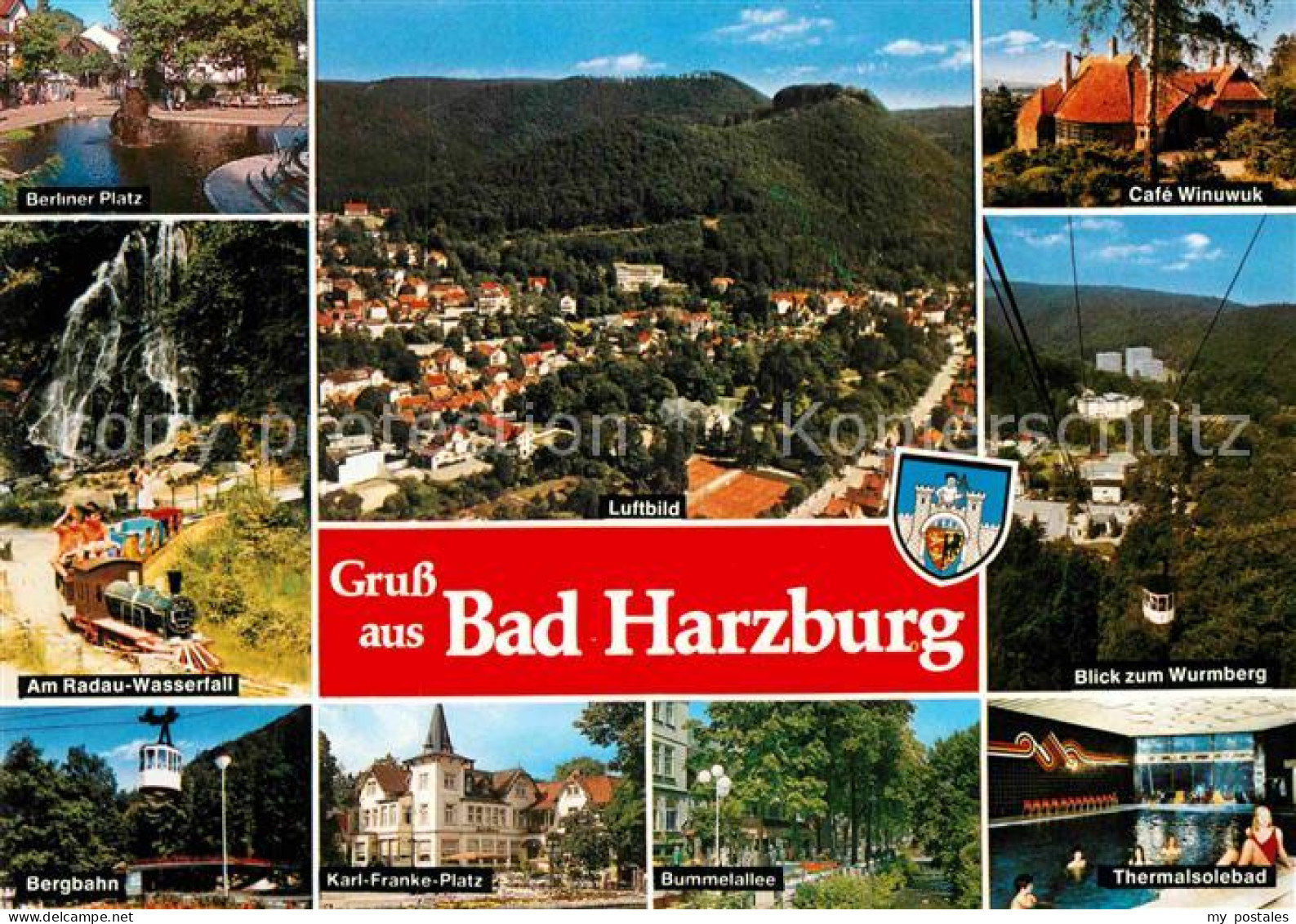 72850509 Bad Harzburg Fliegeraufnahme Berliner-Platz Cafe Winuwuk Seilbahn Zum W - Bad Harzburg