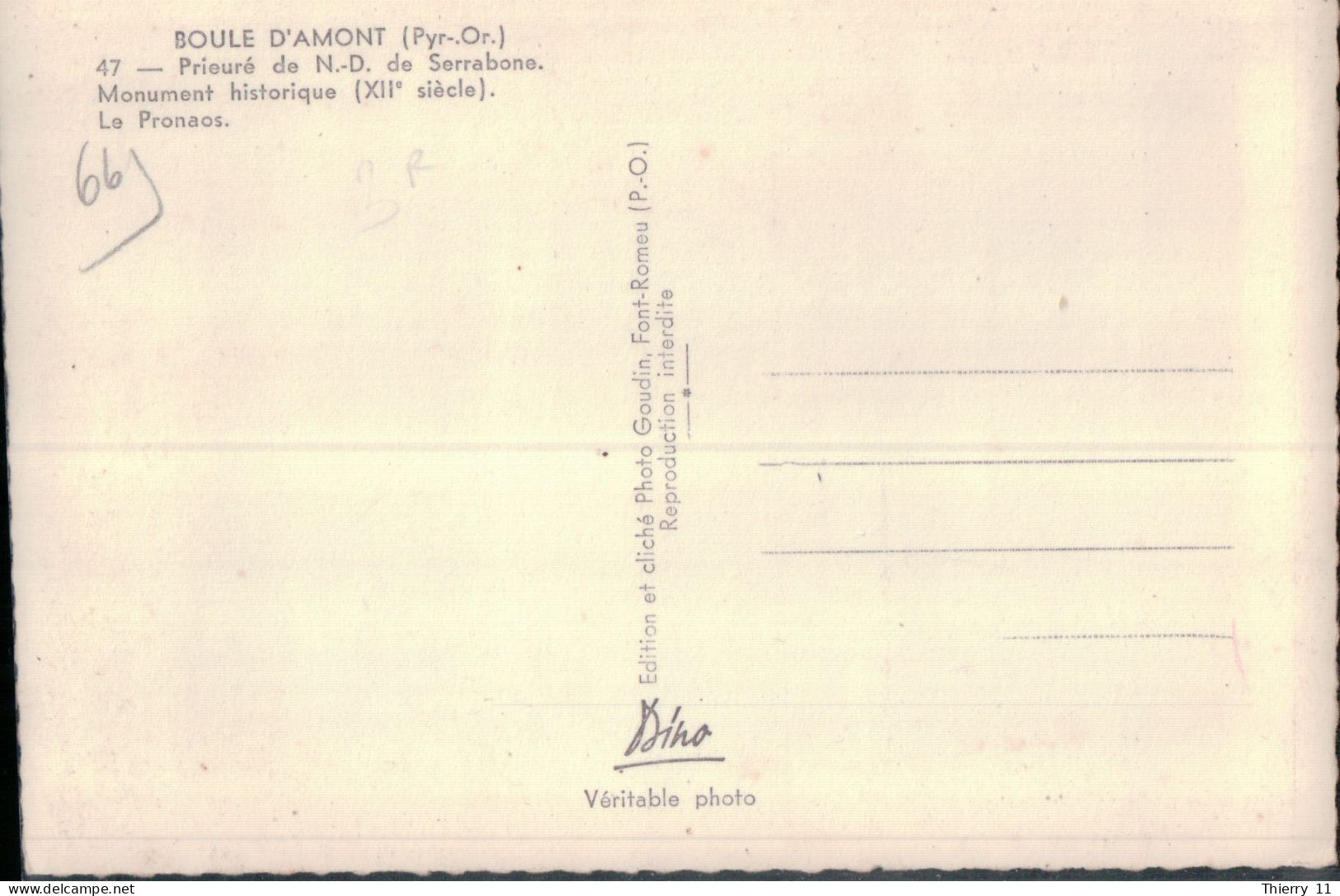 Cpsm 66 Boule D'Amont Prieuré De N.D De Serrabone - Other & Unclassified