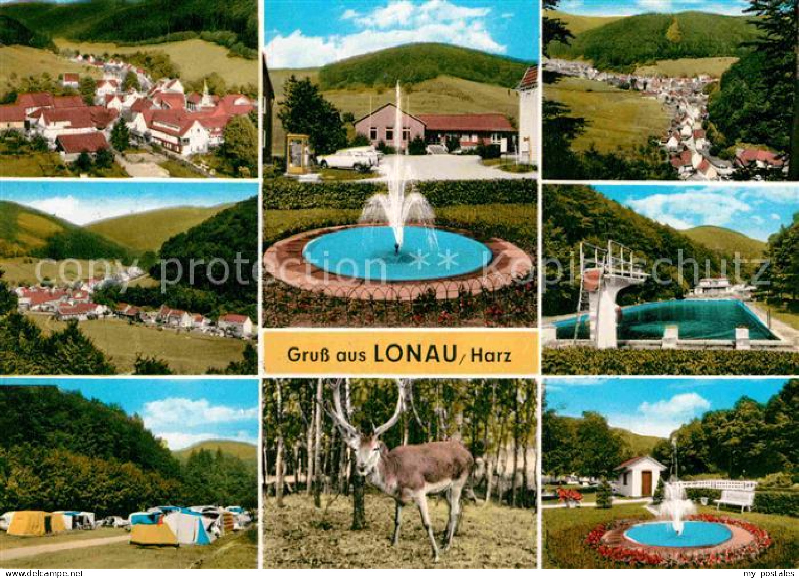 72850474 Lonau Fliegeraufnahme Brunnen Freibad Camping Lonau - Herzberg