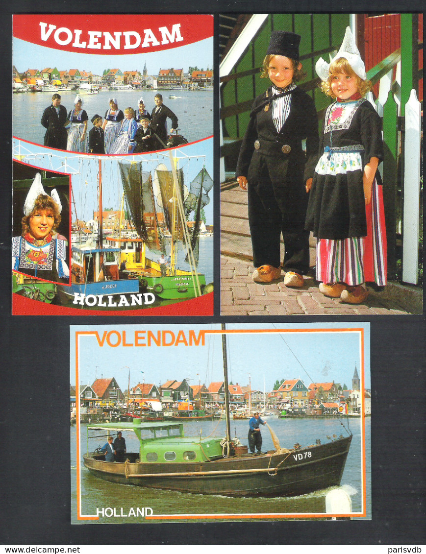 VOLENDAM  - 3 POSTKAARTEN  (NL 10507) - Volendam