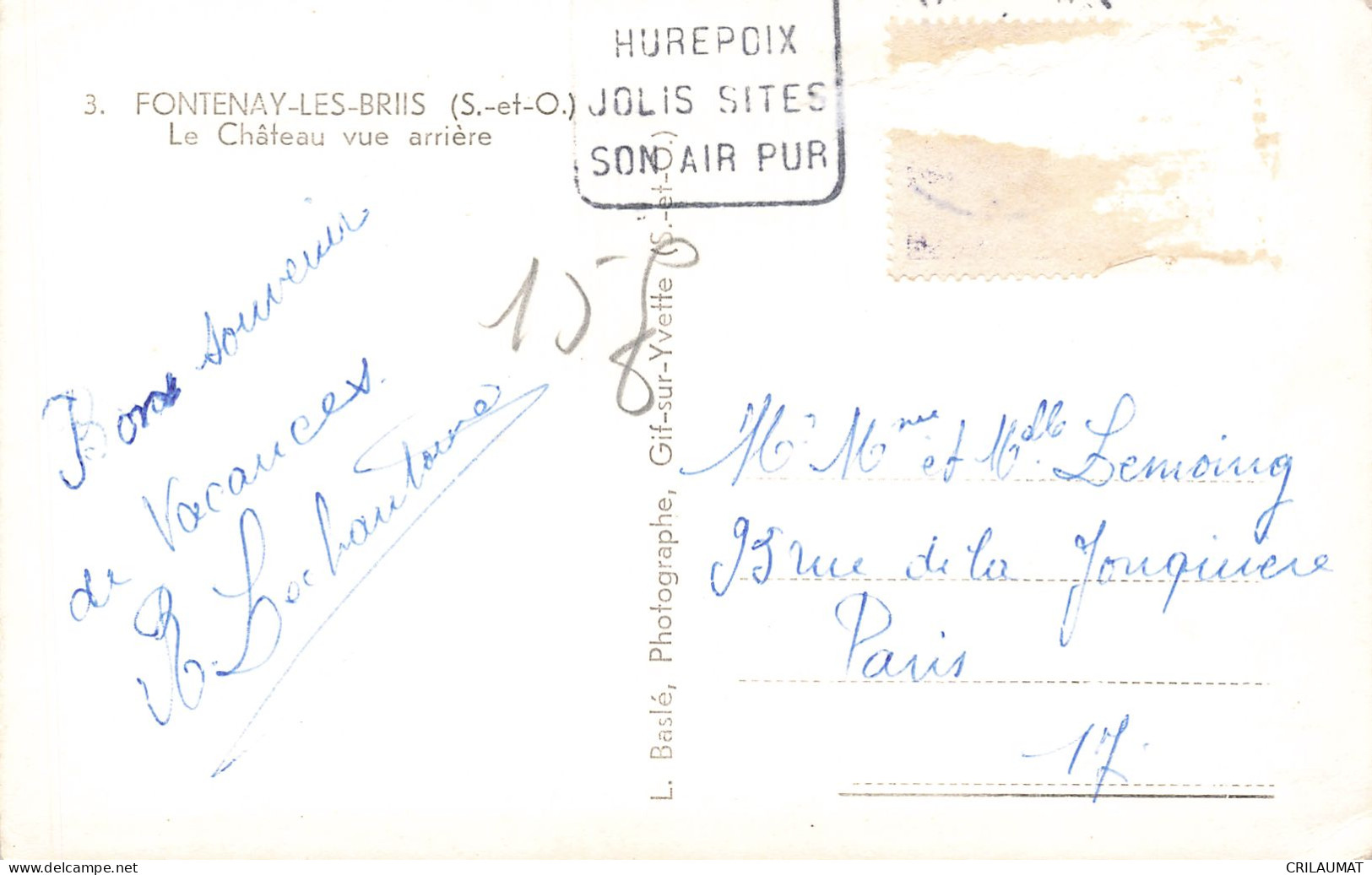 91-FONTENAY LES BRIIS-N°T5284-C/0195 - Other & Unclassified