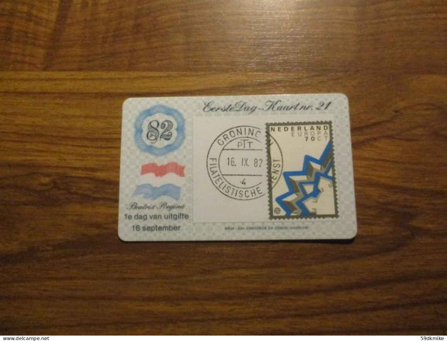 Carte 1er Jour N°21 - Pays-Bas - 1982 - Europa - FDC