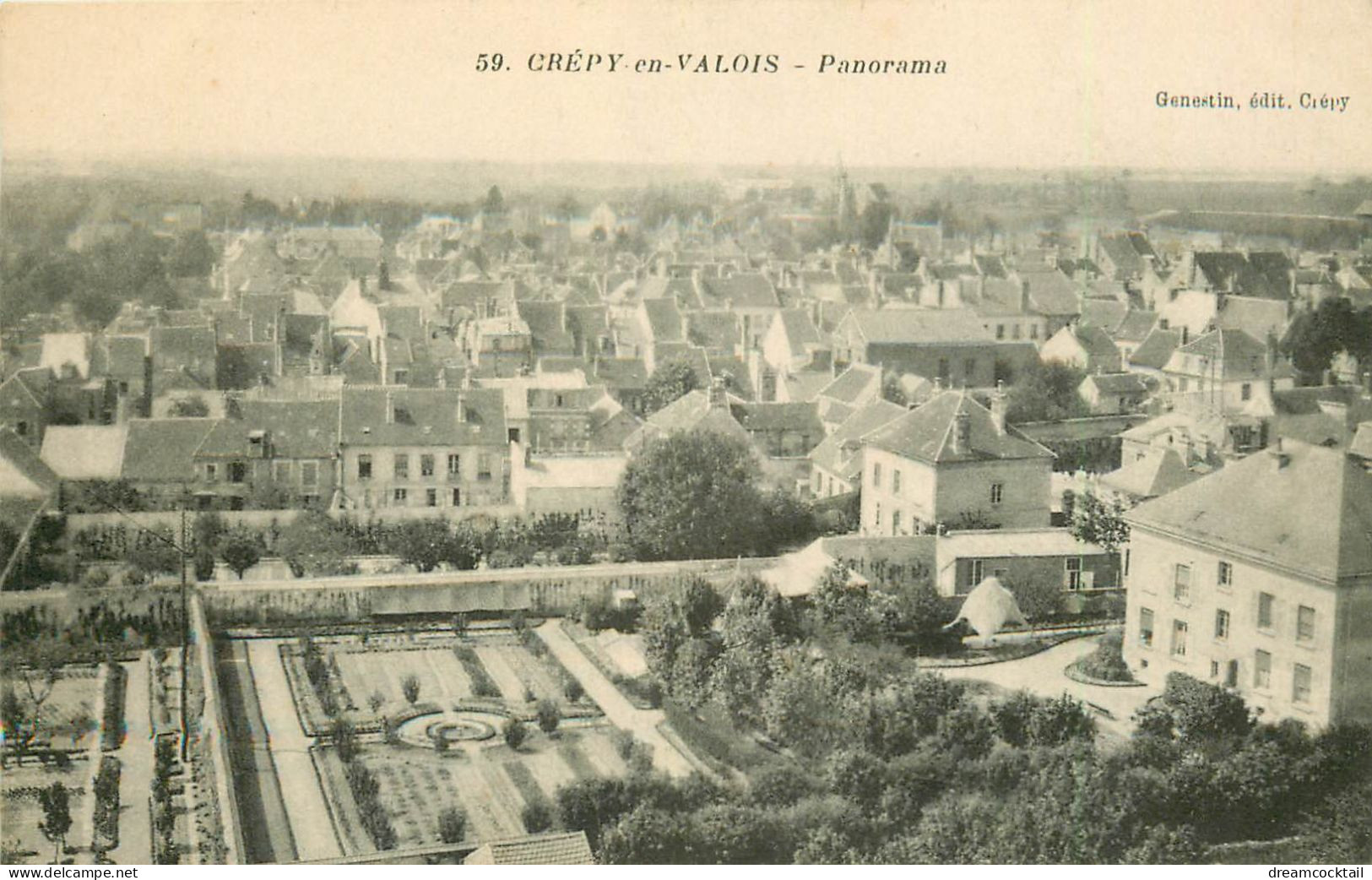 Top Promotion 2 Cpa 60 CREPY-EN-VALOIS. Panorama Et Anciennes Fortifications 1917 - Crepy En Valois