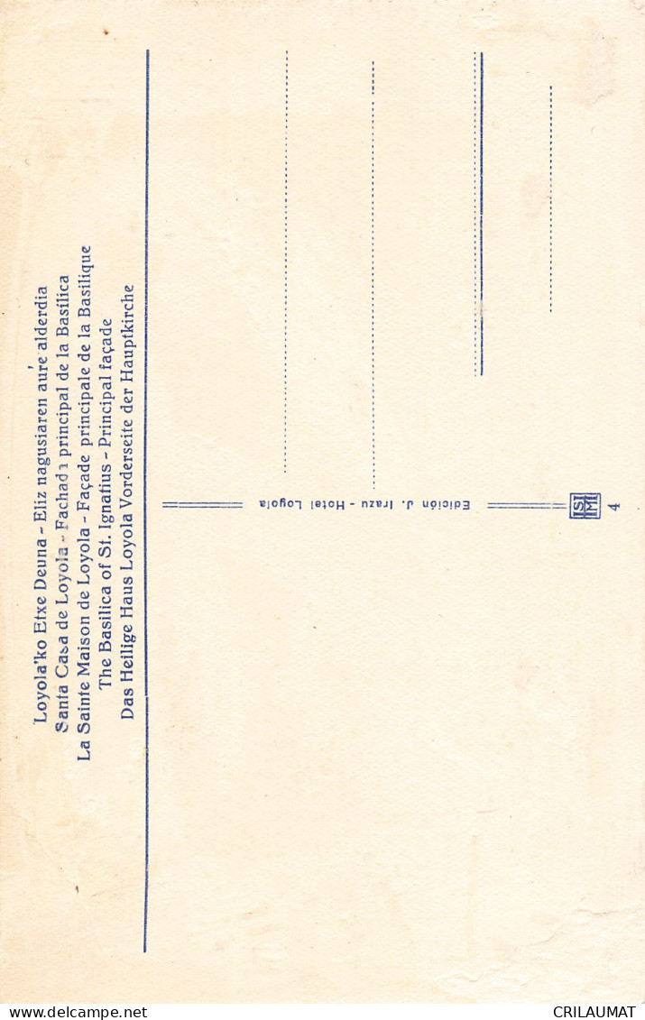 ET-ESPAGNE SAINTE MAISON DE LOYOLA-N°T5284-G/0013 - Autres & Non Classés