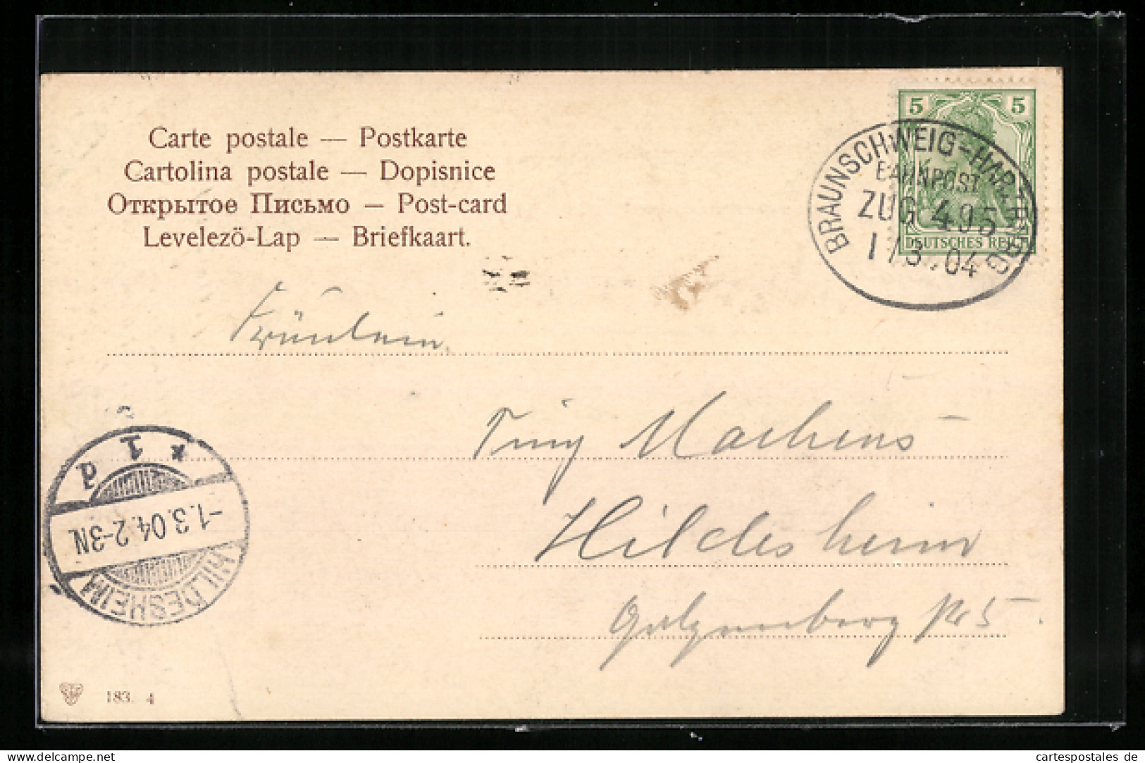 AK Bahnpoststempel Braunschweig-Harzburg, Zug 495  - Autres & Non Classés