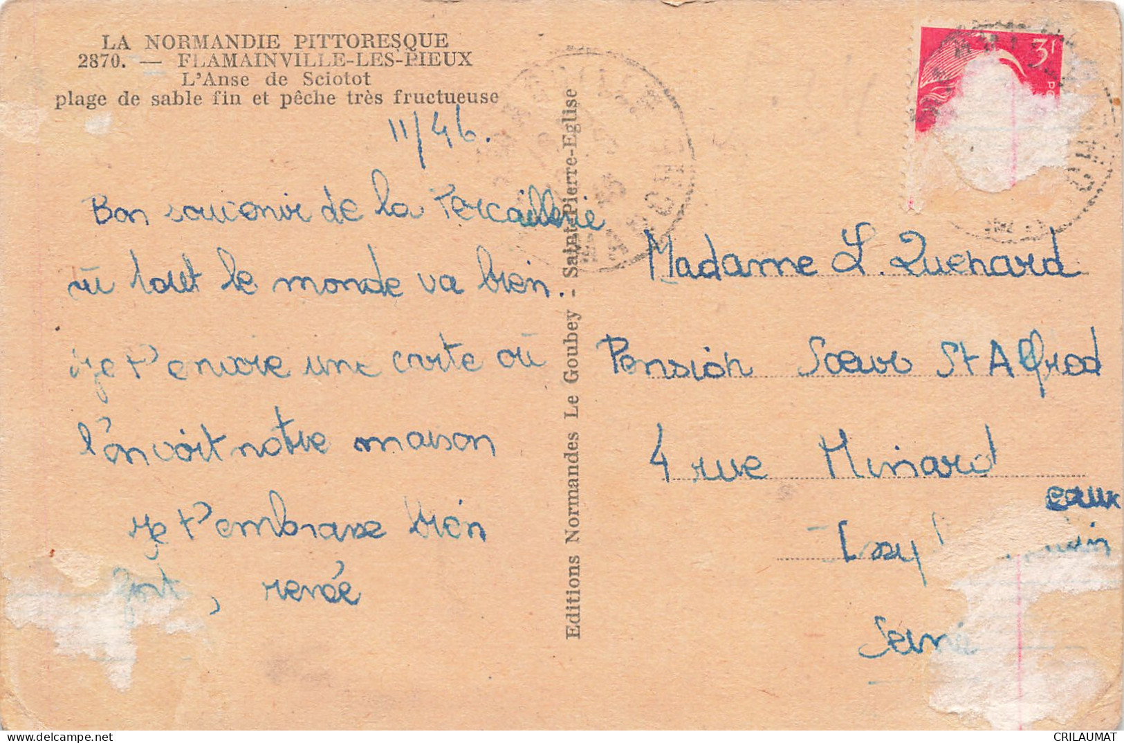 50-FLAMAINVILLE LES PIEUX-N°T5284-E/0271 - Other & Unclassified